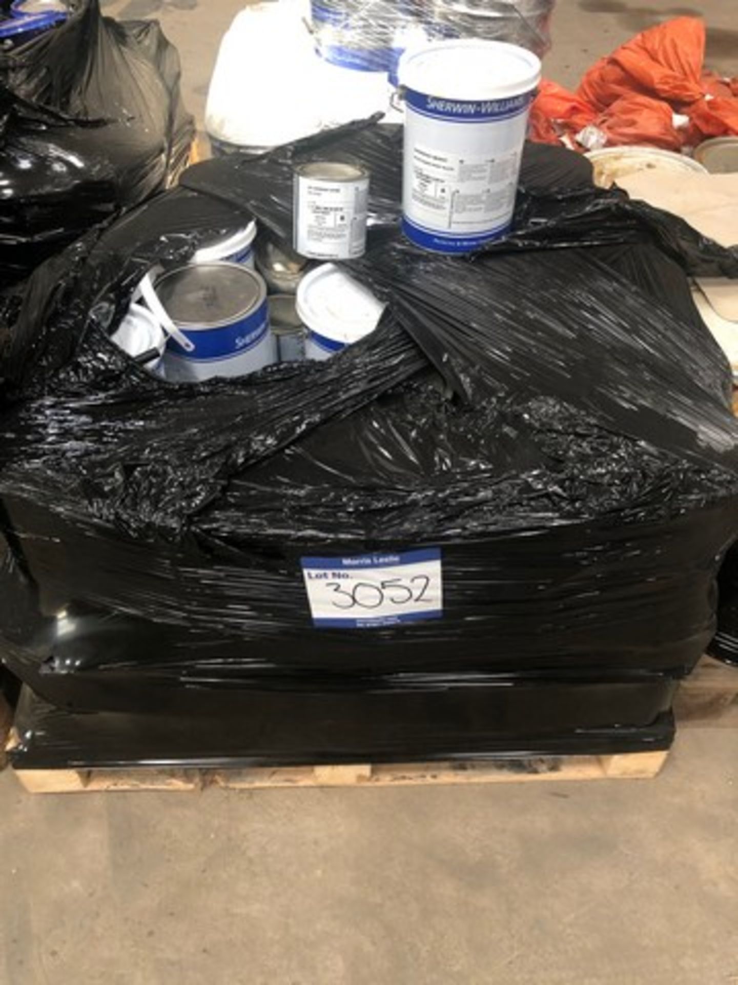 Mixed pallet of Sherwin Williams macropoxy M630V2 water based epoxy, macropoxy H766 additive approx