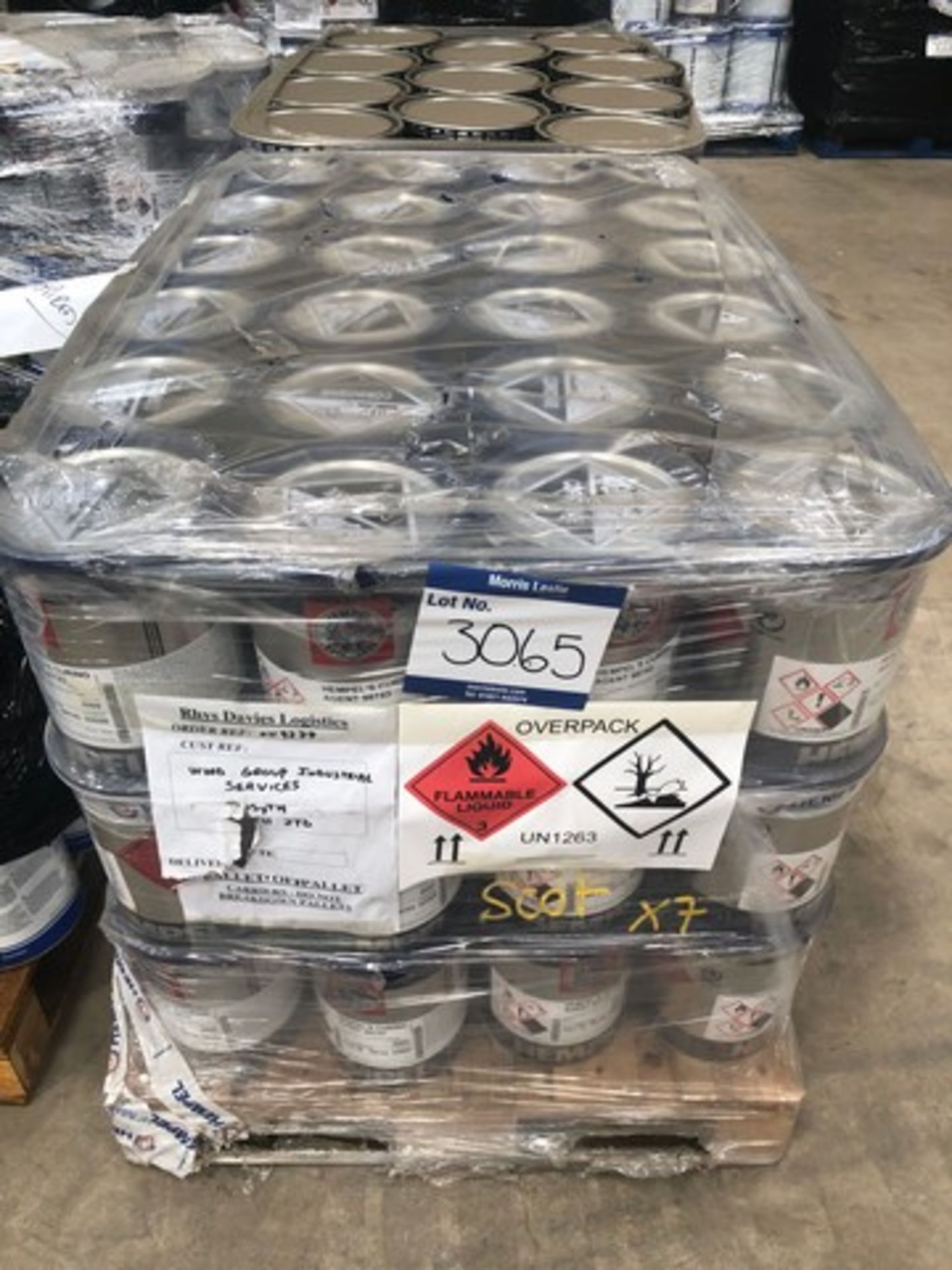 Pallet of Hempel curing agent 98743 approx 70 tins