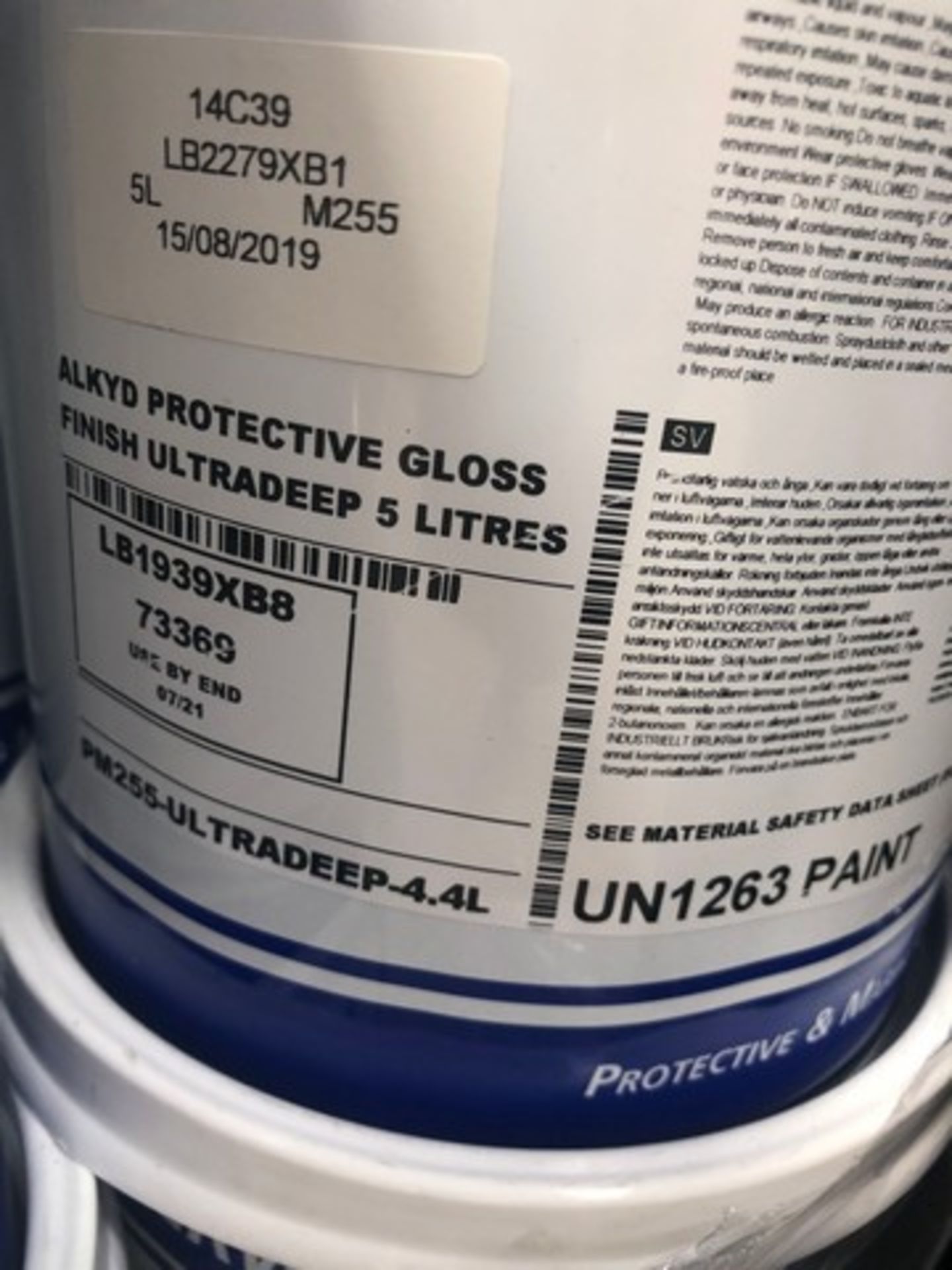 Pallet of Sherwin Williams kem-kromik 255 Protective gloss finish approx 20 tins - Image 2 of 2