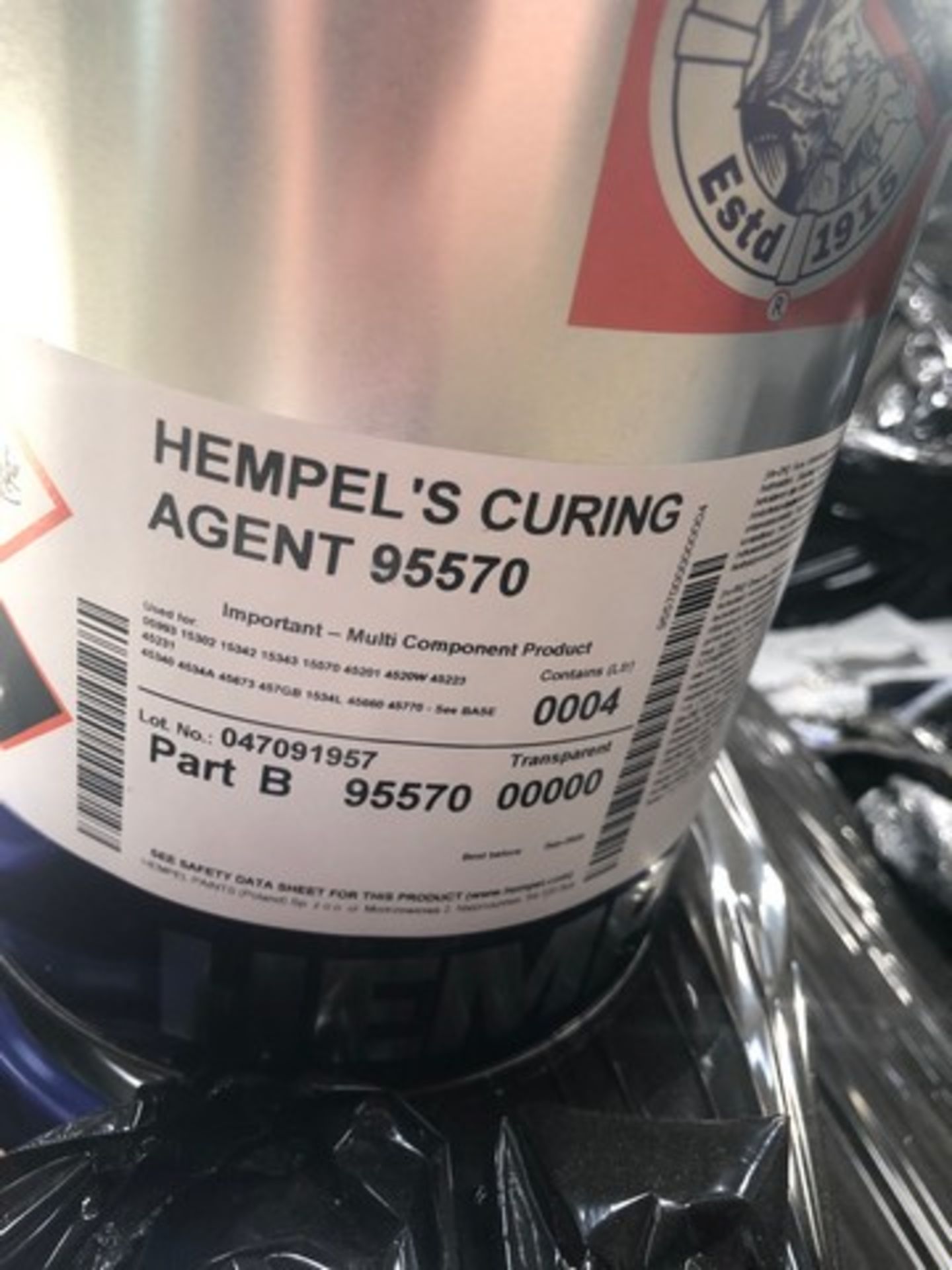 Pallet of Hempel curing agent 95570 approx 30 tins - Image 2 of 2