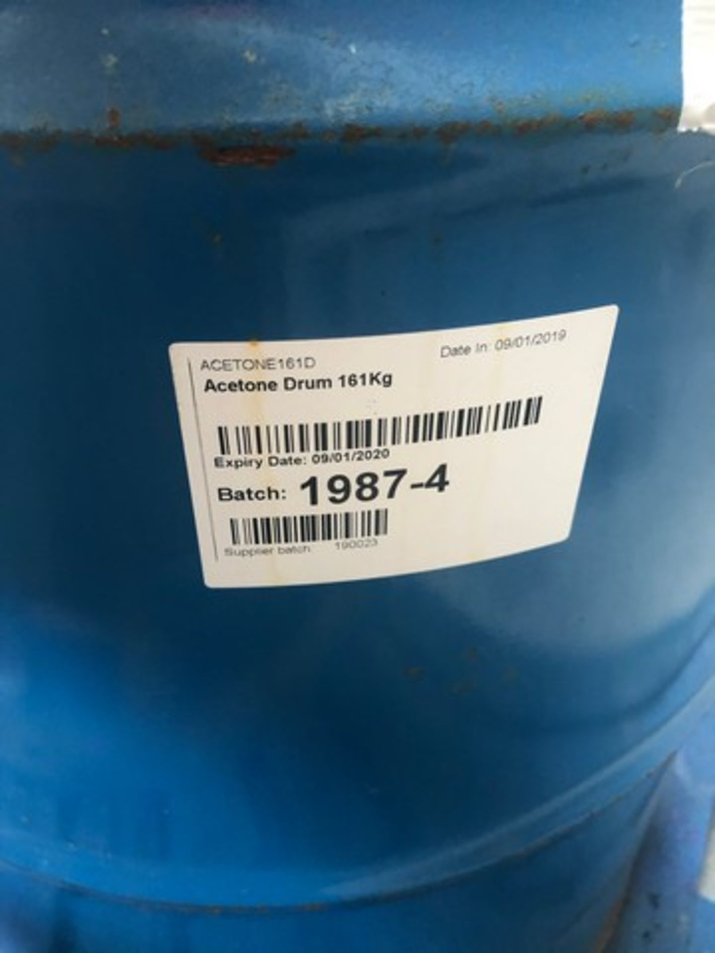 Barrel of Acetone - batch no. 1987-4 - Image 3 of 3