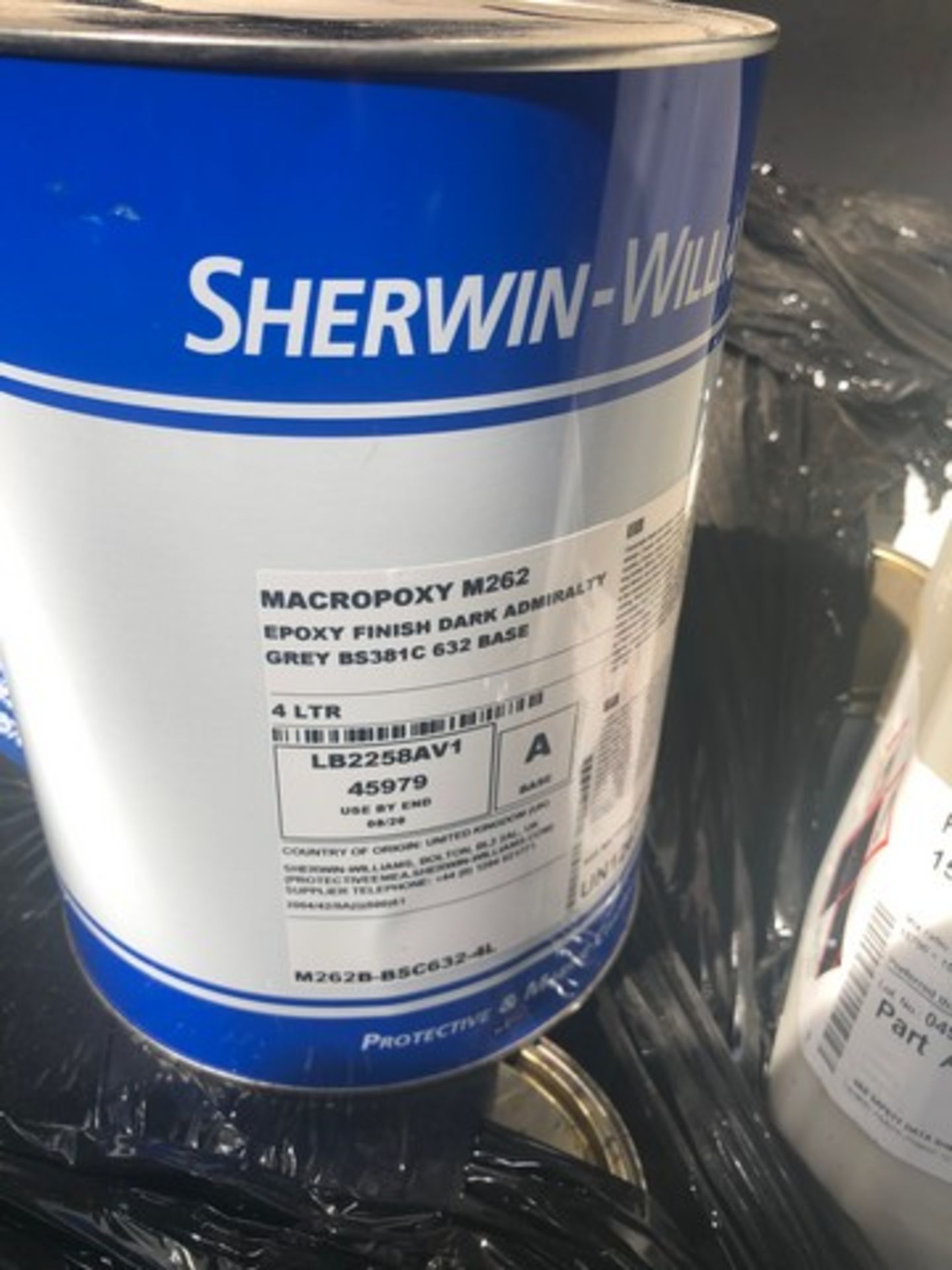 Mixed pallet of Sherwin Williams Macropoxy and Additive - Image 2 of 4