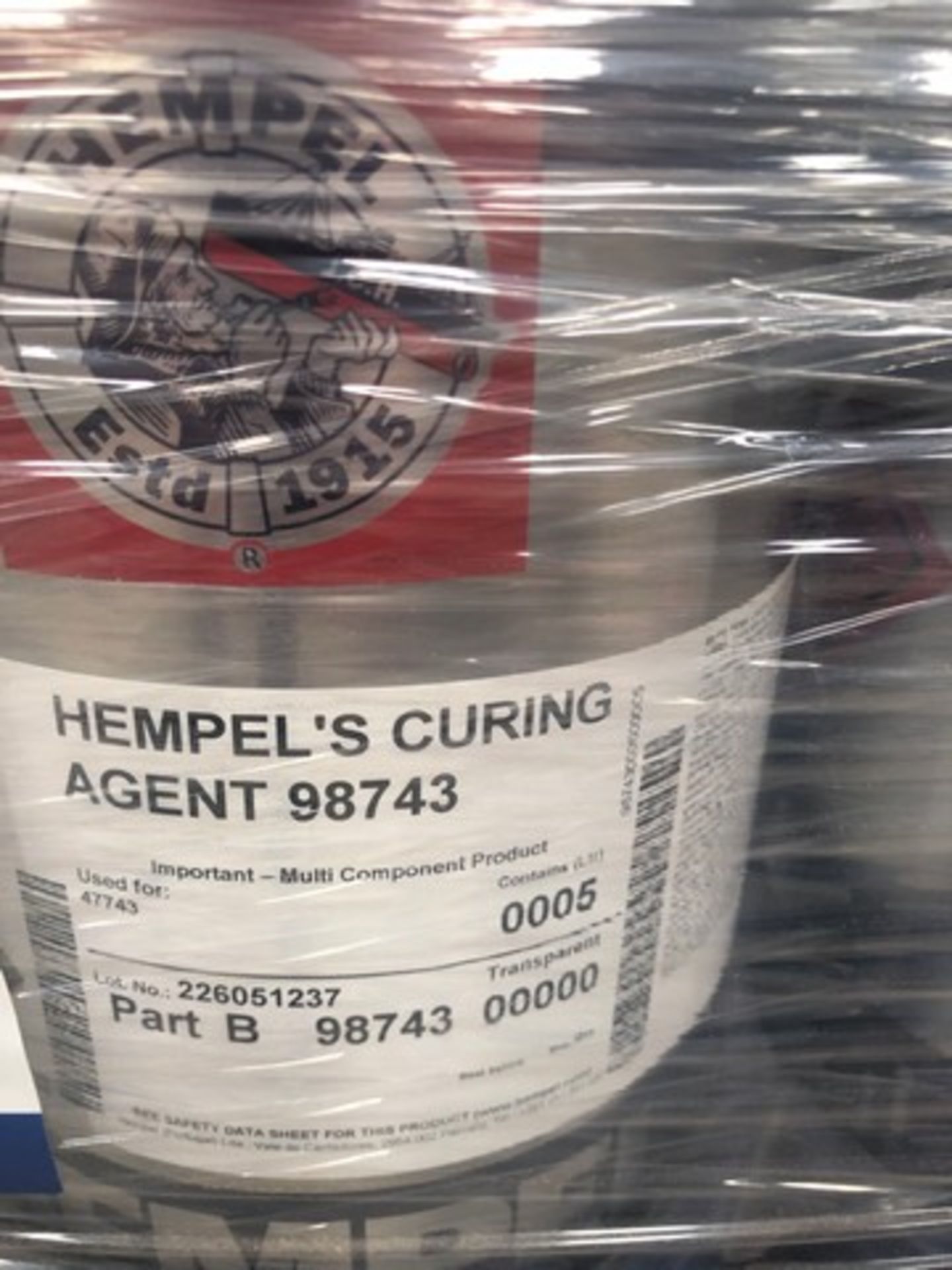 Pallet of Hempel curing agent 98743 approx 70 tins - Image 2 of 2