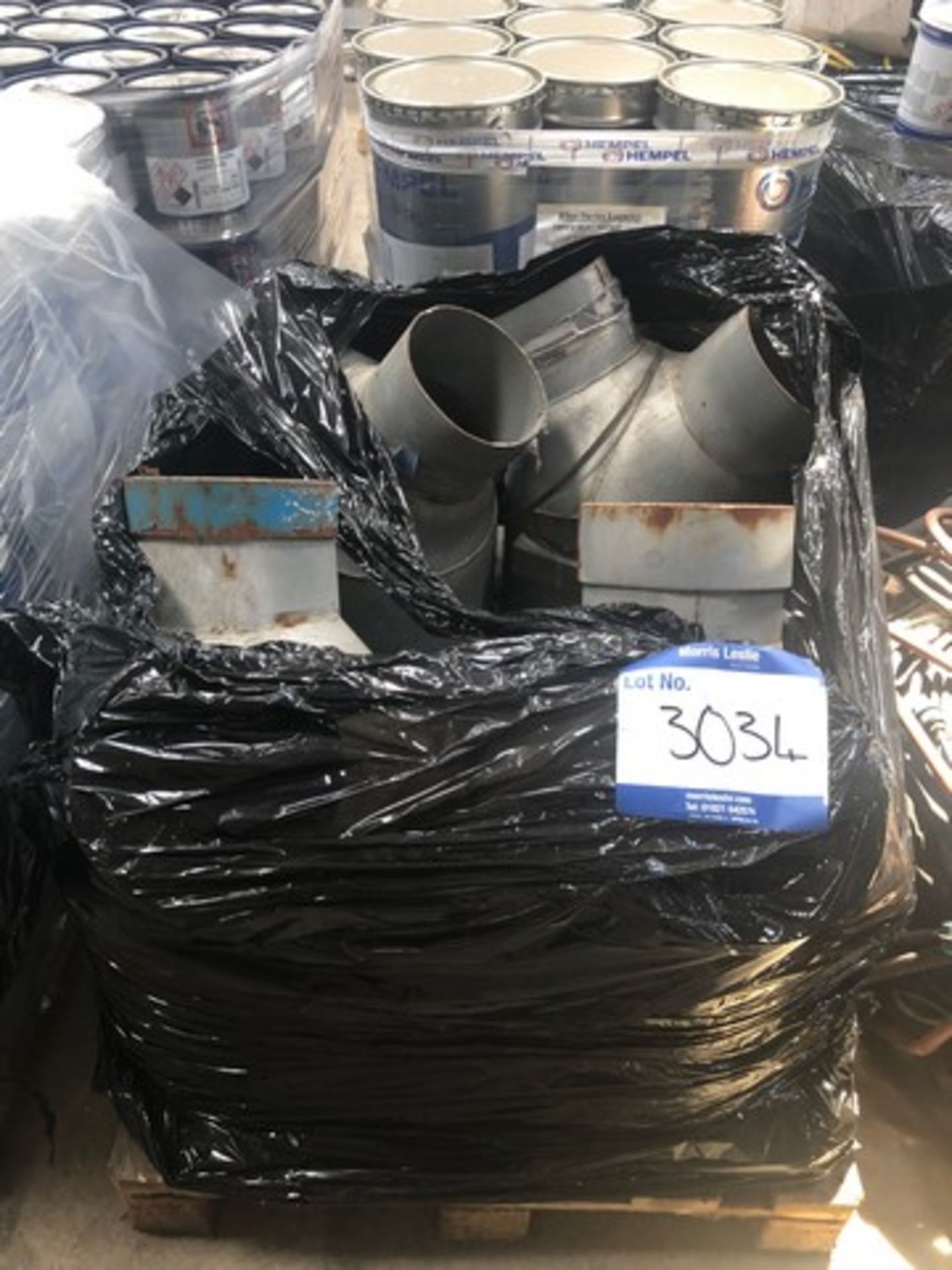 Pallet of Extractor flue parts, approx 4