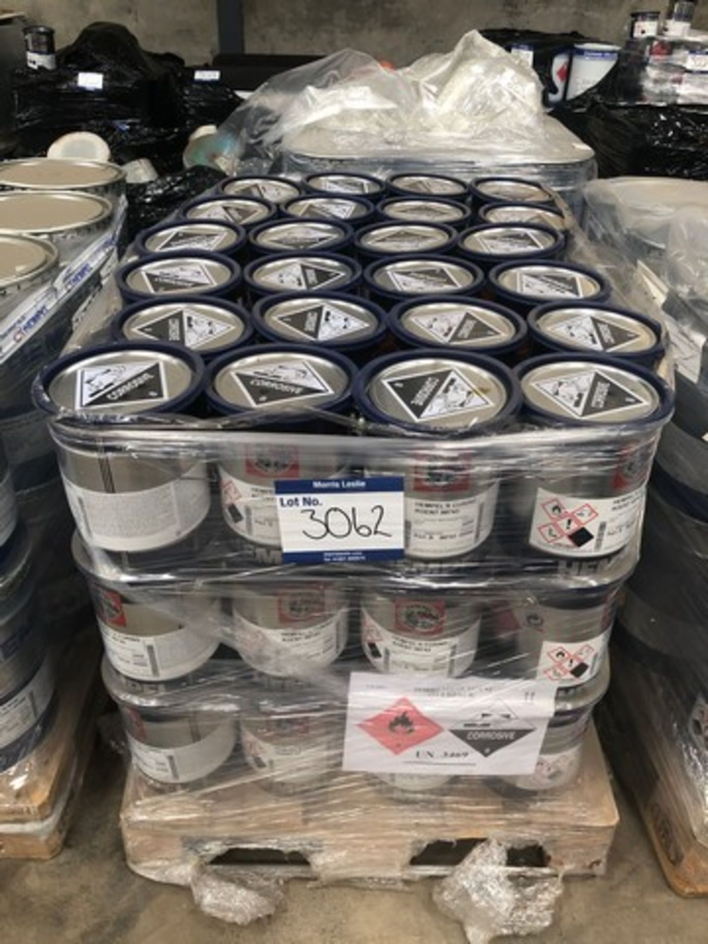 Pallet of Hempel curing agent 98743 approx 70 tins