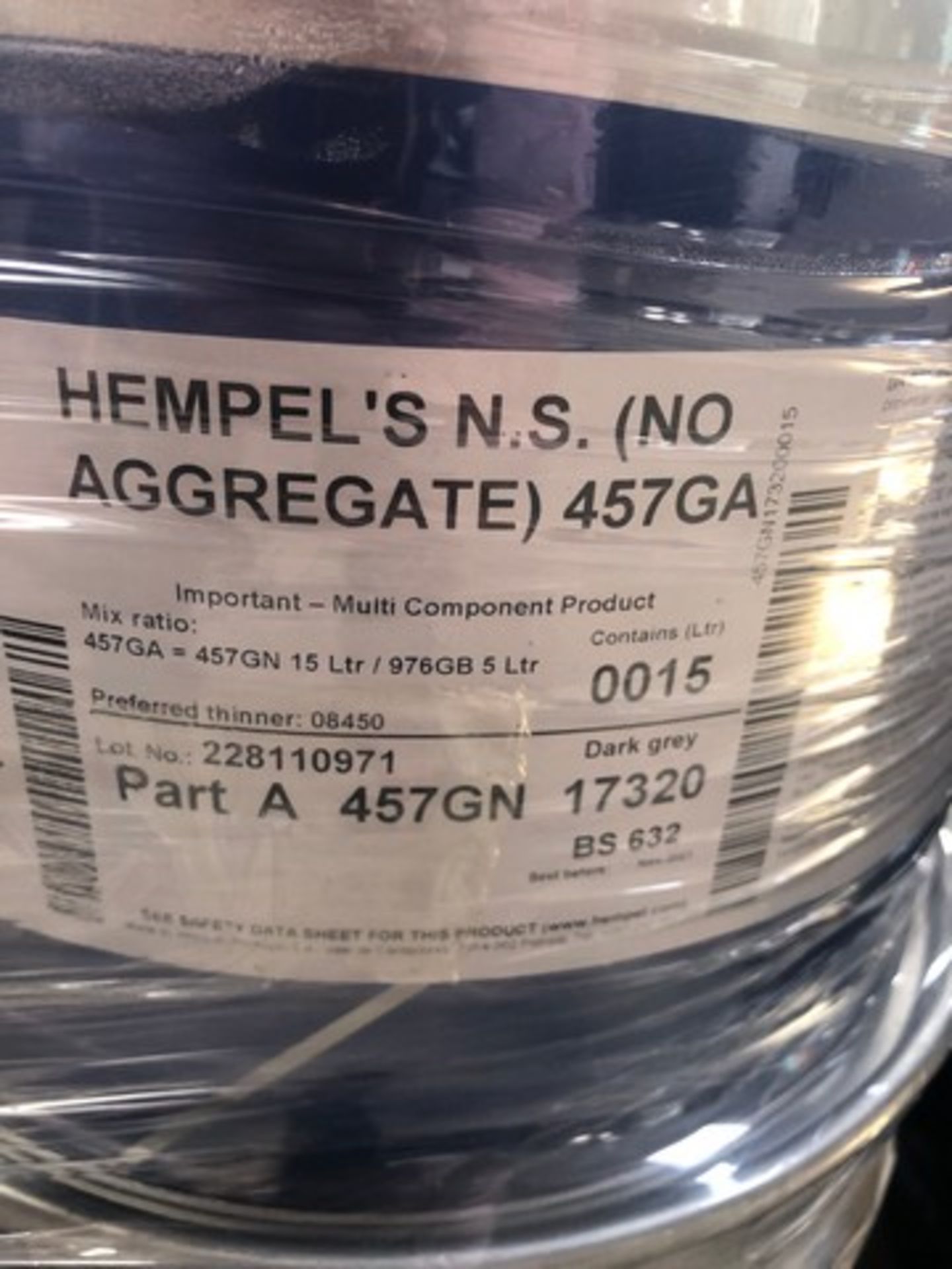 Pallet of Hempel (No Aggregate) 457GA approx 22 tins - Image 3 of 3