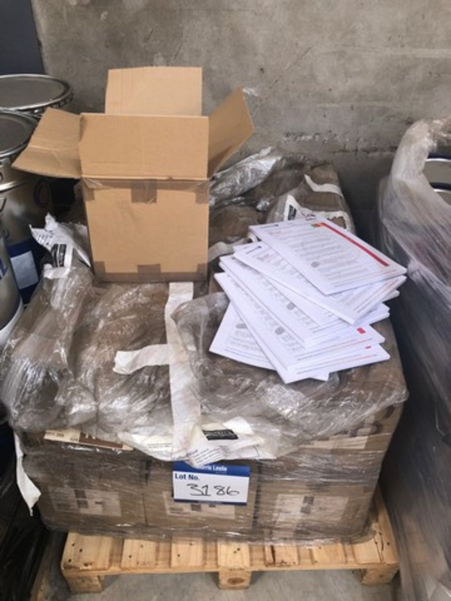 Pallet of safety sheets approx 18 boxes