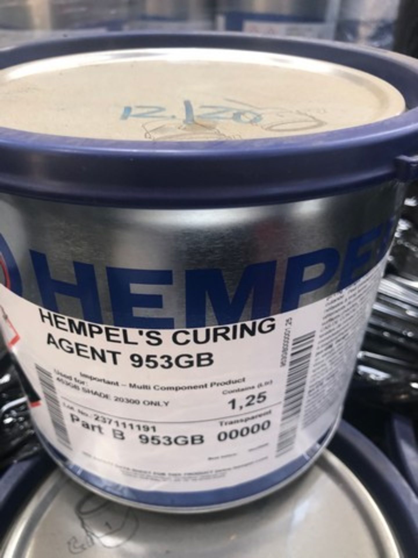Pallet of Hempel curing agent 953GB approx 45 tins - Image 3 of 3