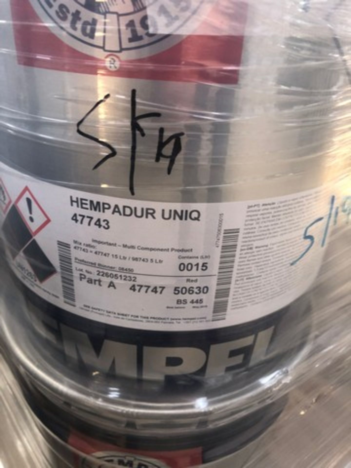 Pallet of Hempadur uniq 47743 approx 20 tins - Image 2 of 2