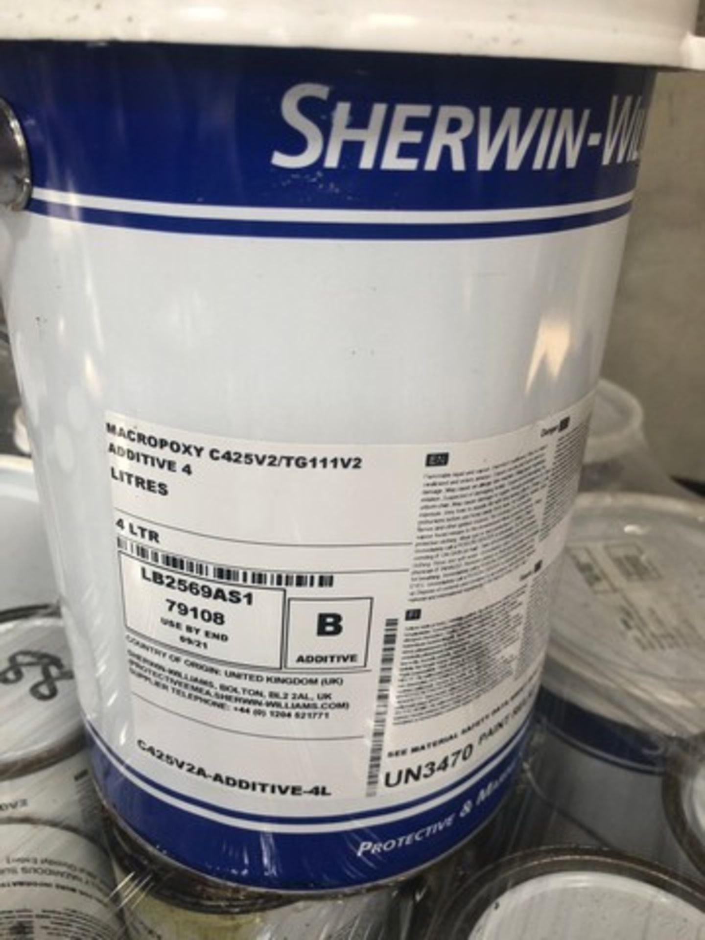 Mixed pallet of Sherwin Williams macropoxy C425V2 approx 15tins, Sherwin Williams macropoxy P630V2 w - Image 3 of 4