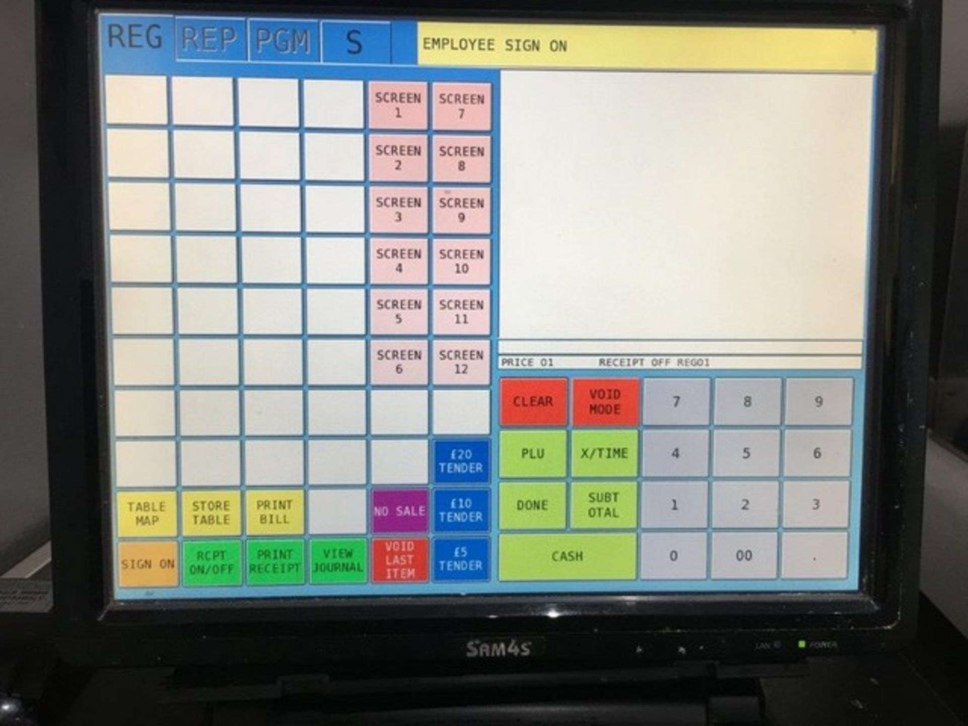 SAM 4S CASG REGISTER C/W CARD READER - Image 4 of 5