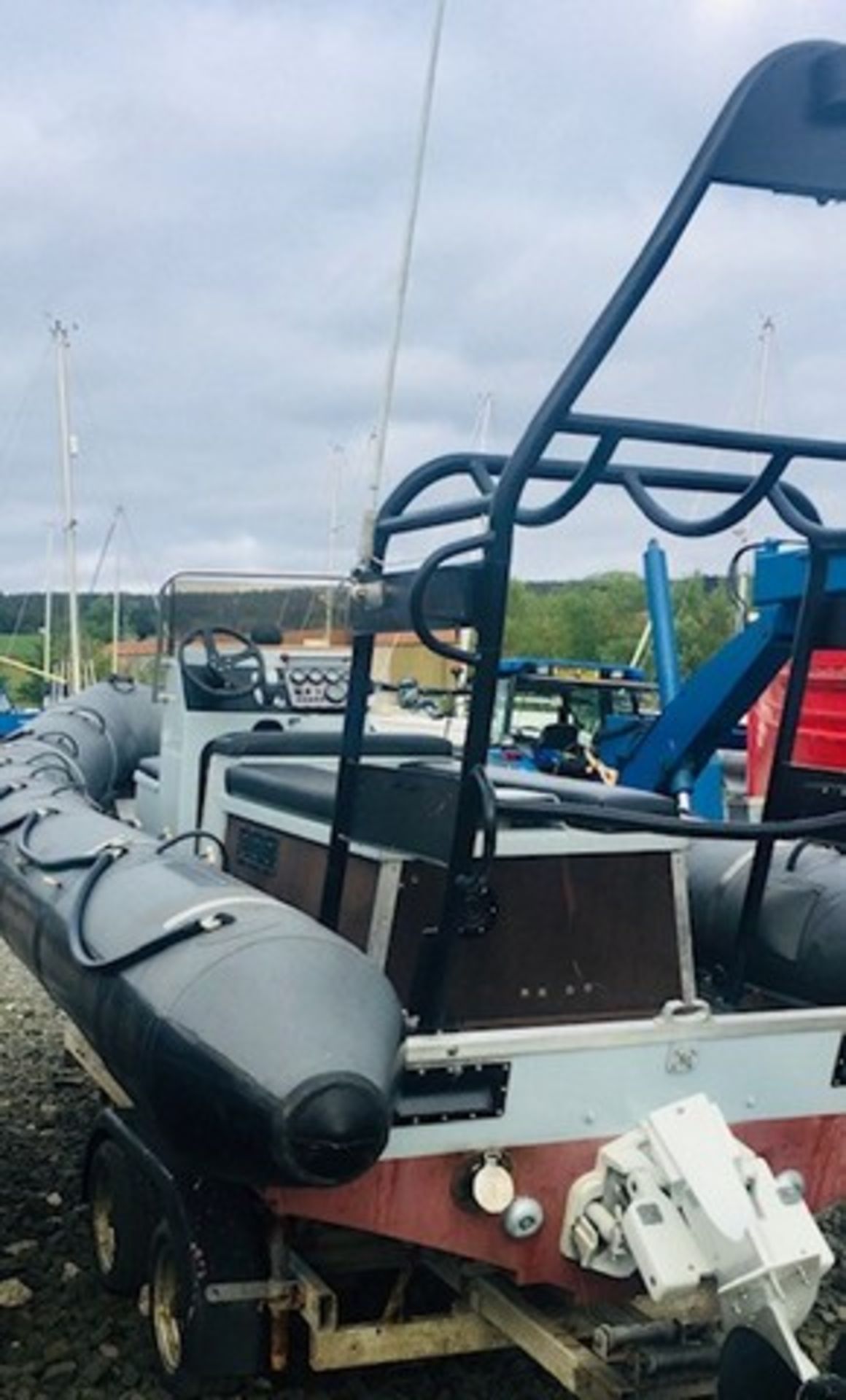 PACIFIC 22 RIB C/W IN BOARD FORD MERMAID DIESEL ENGINE AND GALVANISED TRAILER - Image 12 of 14