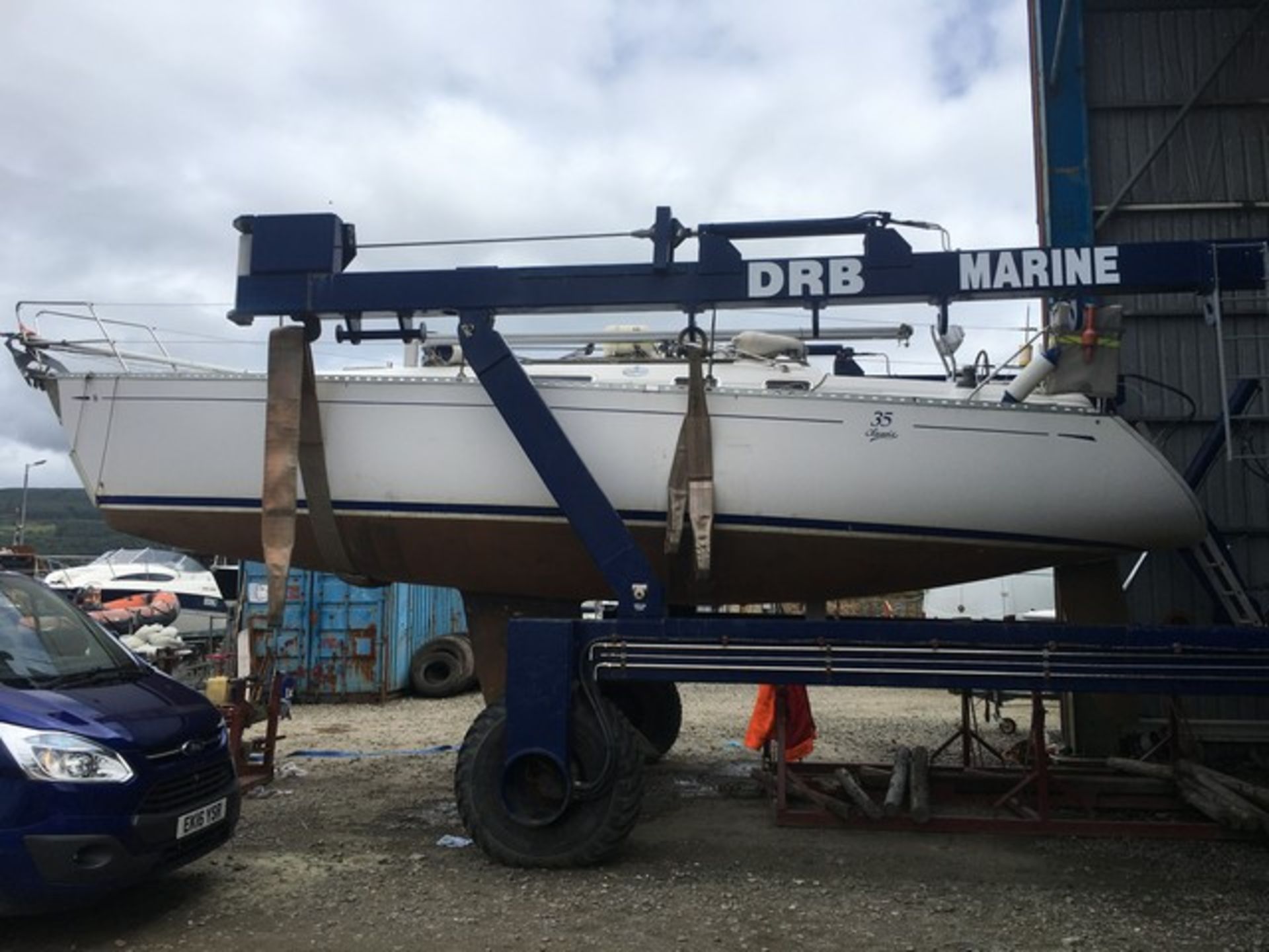 18T SELF PROPELLED WISE AMPHIBIOUS MARINE HOIST C/W VARIABLE WIDTH FRAME **RECENTLY REFURBED - NEW P - Image 10 of 19