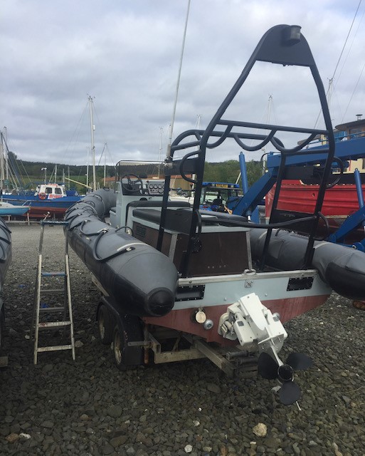 PACIFIC 22 MARINE RIB, 4CYL FORD DIESEL C/W GALVANISED TWIN AXLE TRAILER - Image 3 of 6