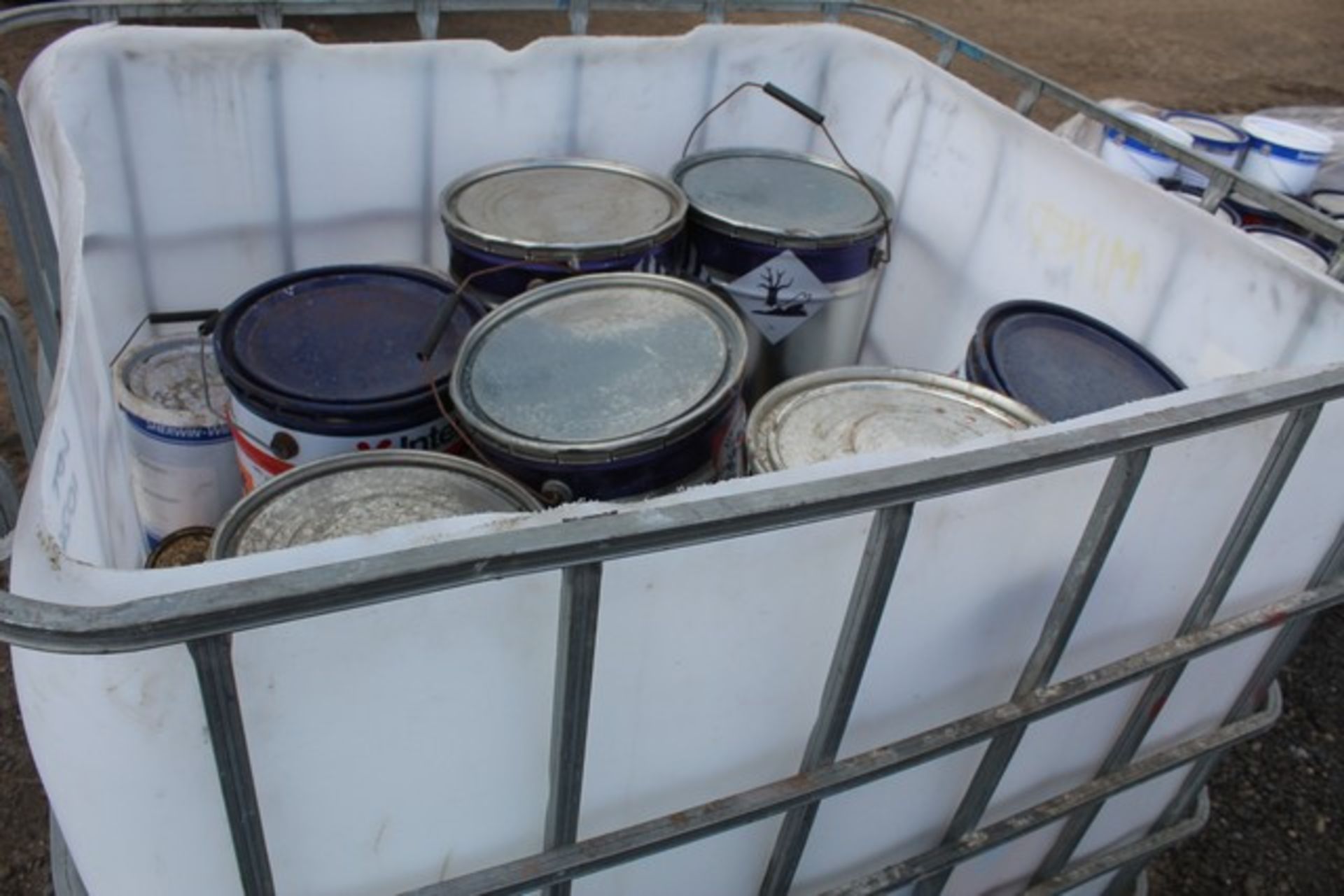 Mixed caged pallet of various paints - see image - Image 2 of 5