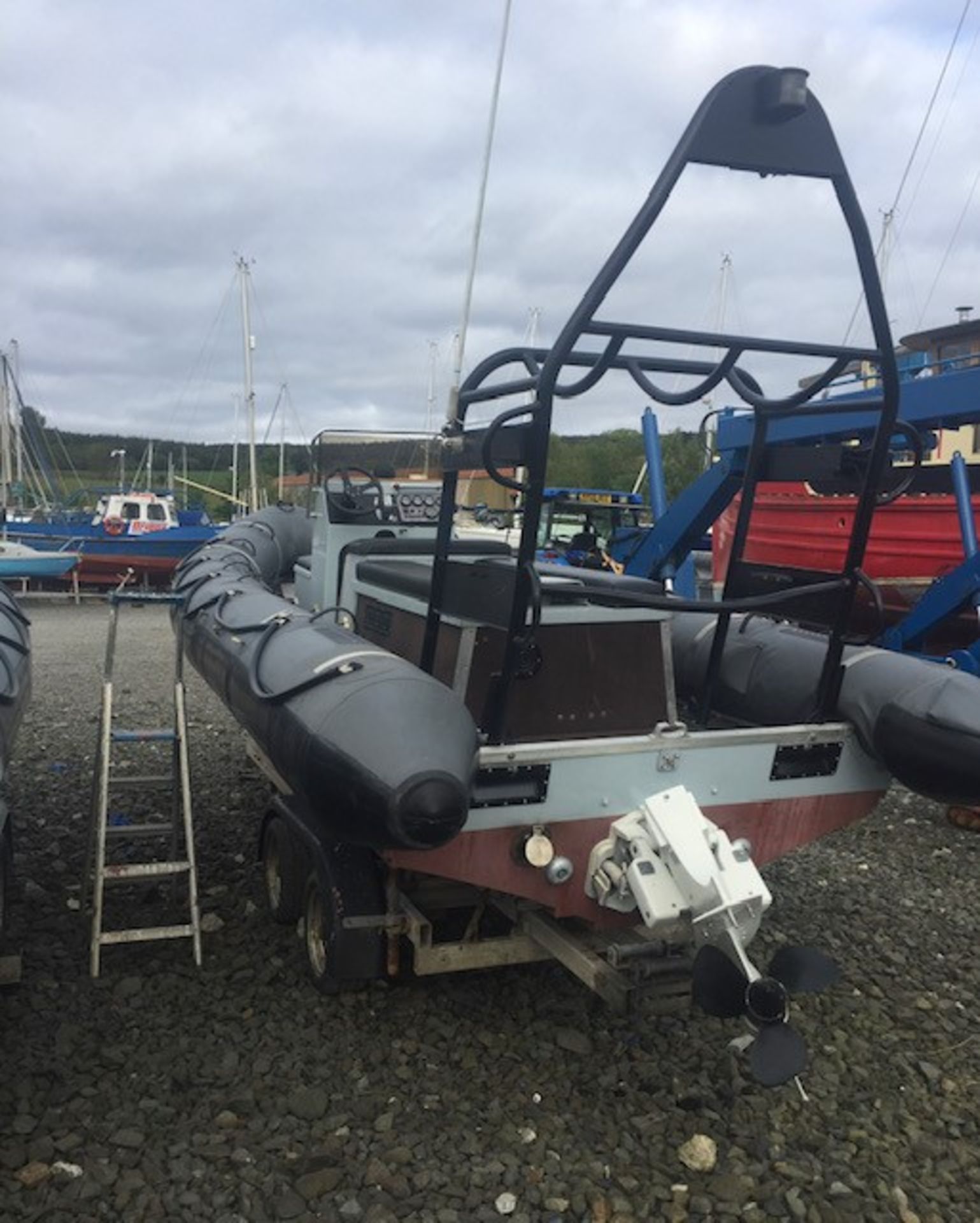 PACIFIC 22 MARINE RIB, 4CYL FORD DIESEL C/W GALVANISED TWIN AXLE TRAILER **FULL REBUILD DONE 3 YEARS - Image 3 of 10