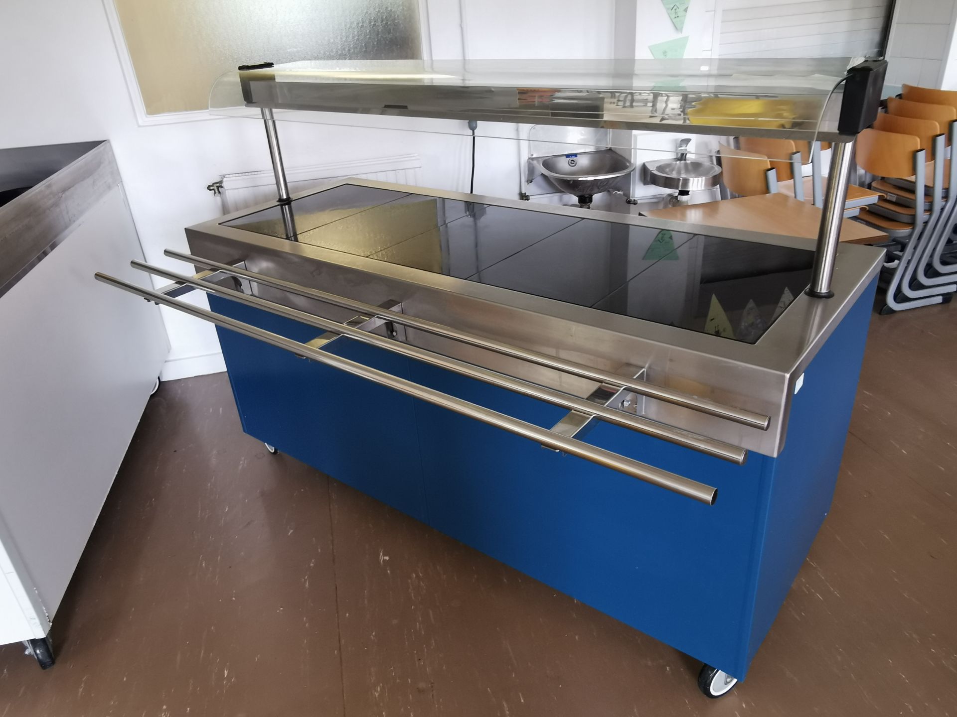 Moffat Comercial hot plate with hot cupboard Blue and stainless steel 6ft - Image 4 of 5