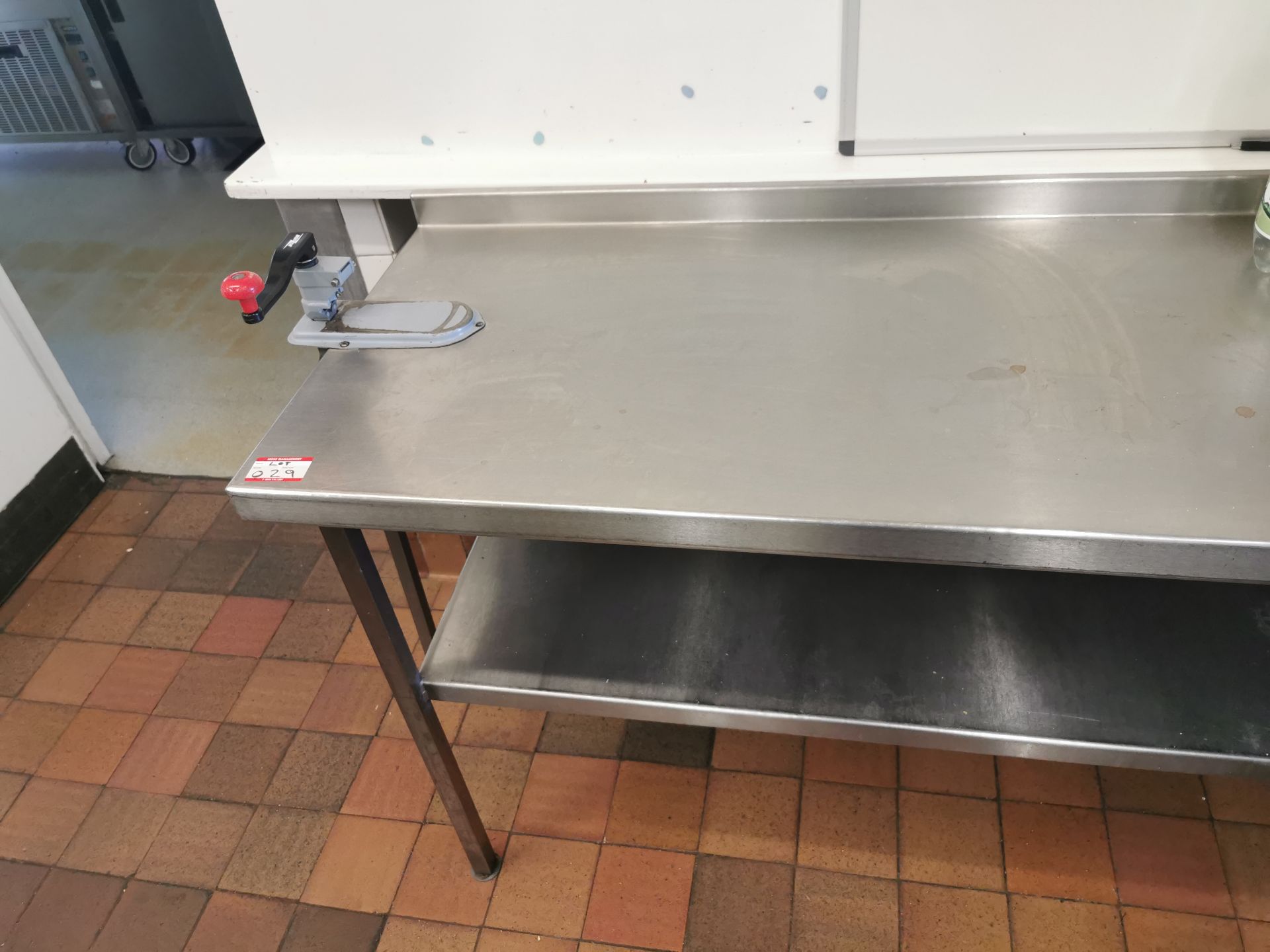 Excel Stainless steel kitchen worktop with tin opener built in 5.5 ft