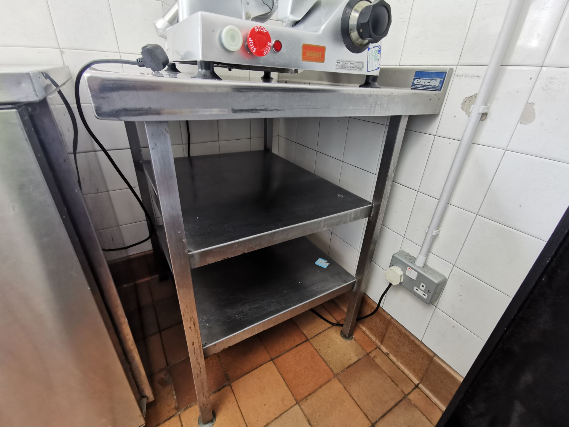 Stainless steel counter 2dt with shelvs