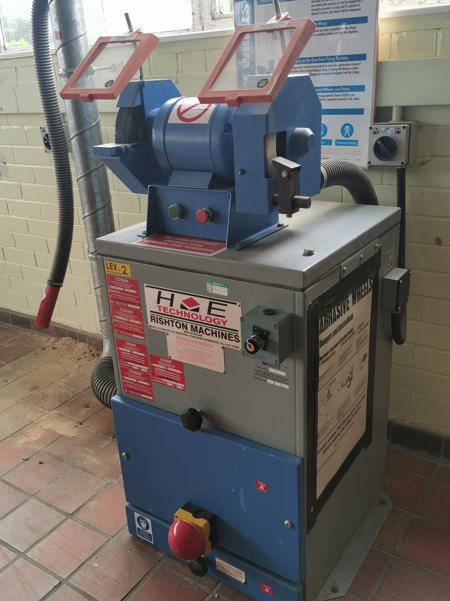 Duel wheel grinder & stand