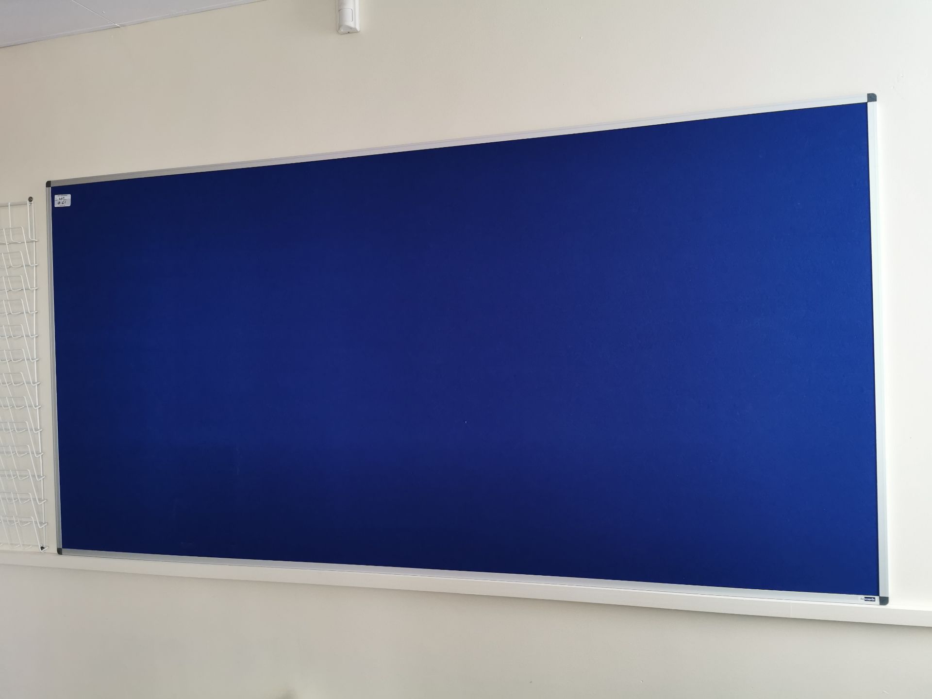 Large blue notice board