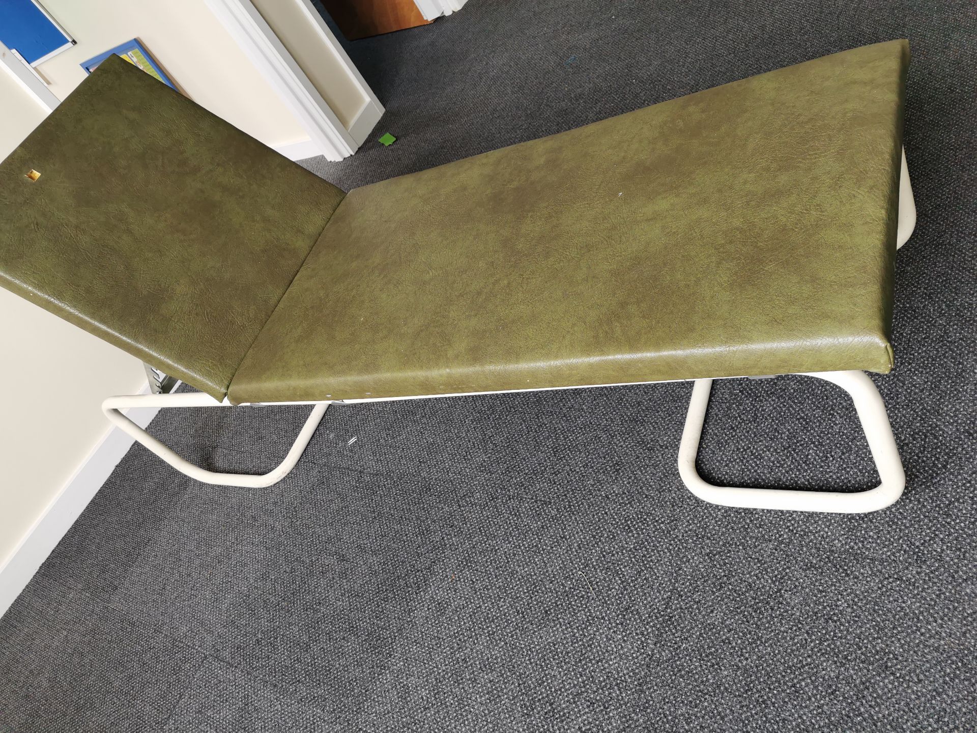 Vintage green medical bed