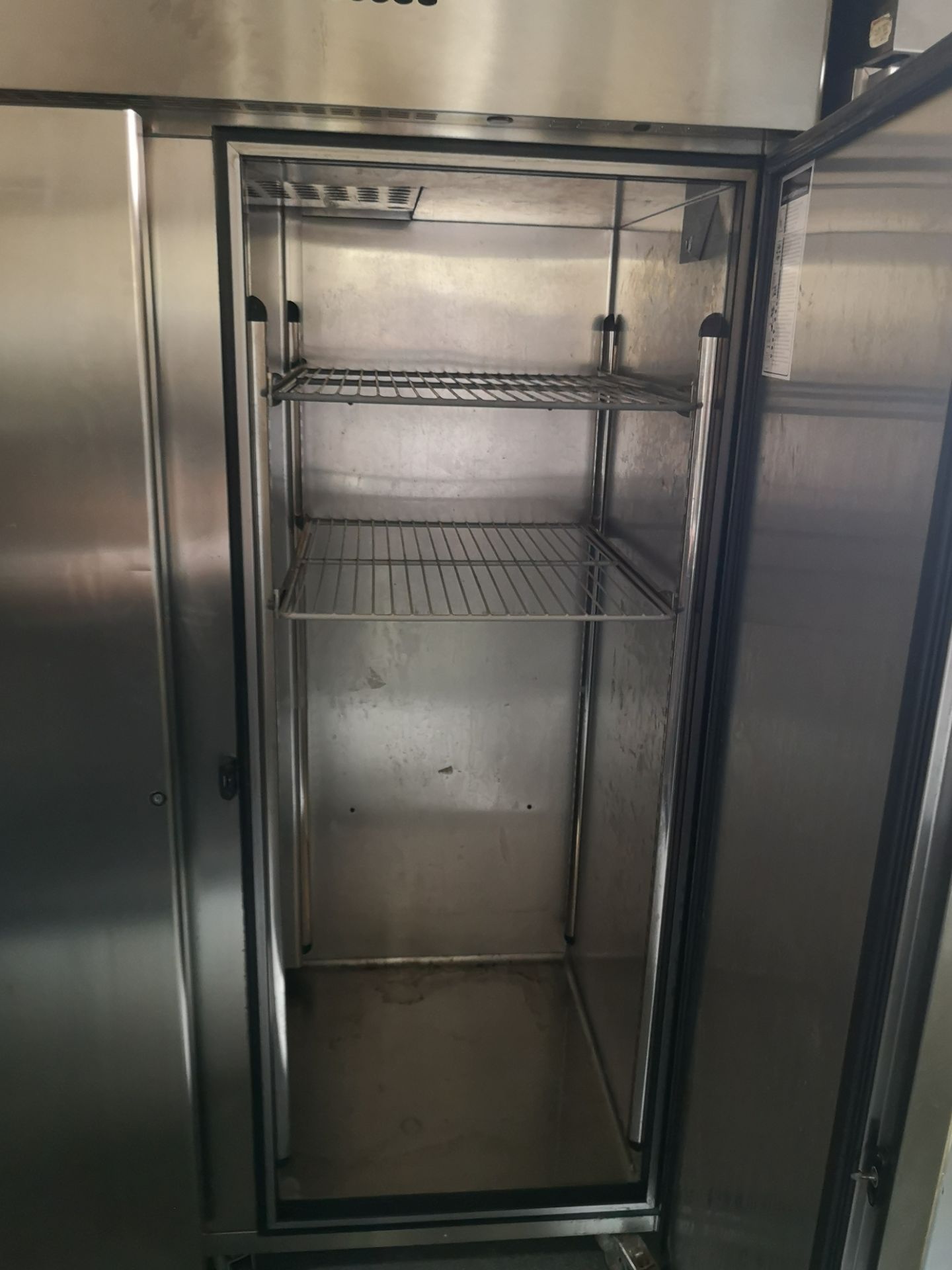 Foster double door freezer Stainless steel recently refurbished - Image 2 of 2