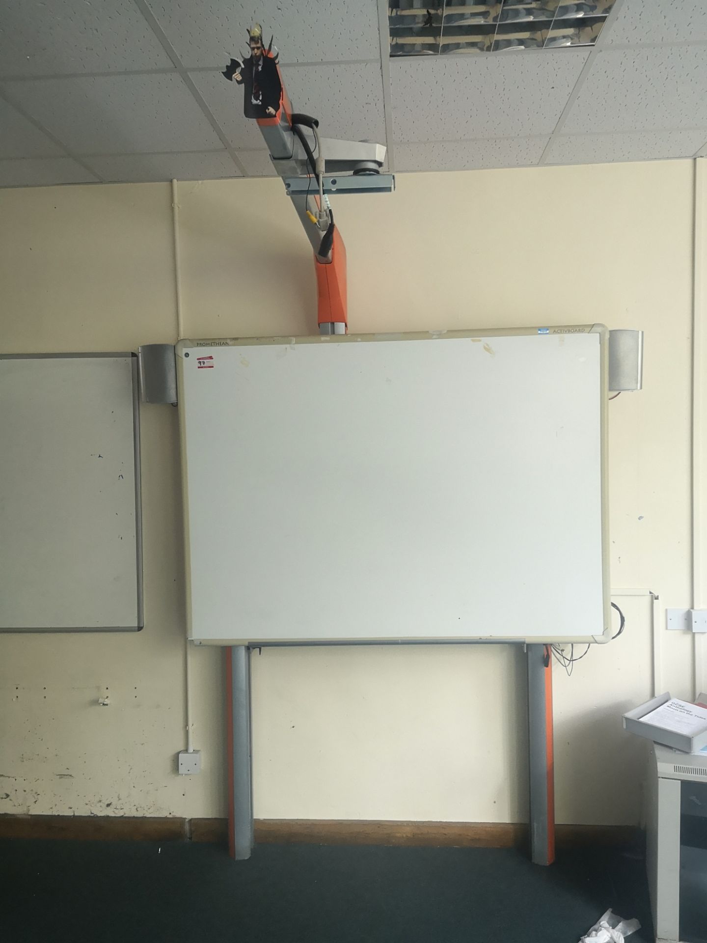 Promethean active board with speakers [on stand]