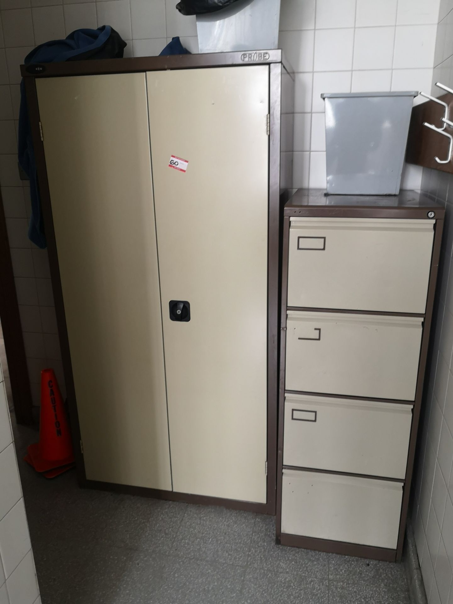 double door and 4 door file cabinet