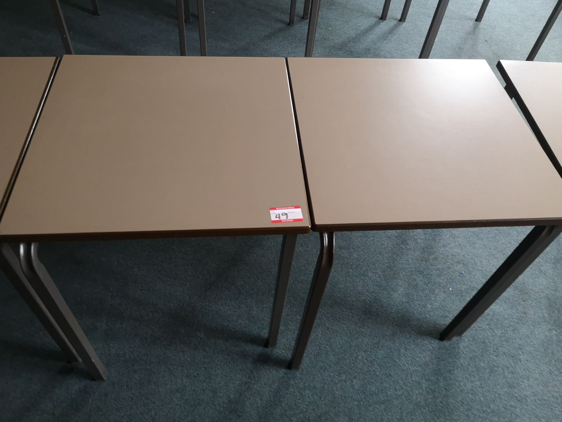 Vintage classroom school desks 60cm by 60cm x22 - Image 2 of 2