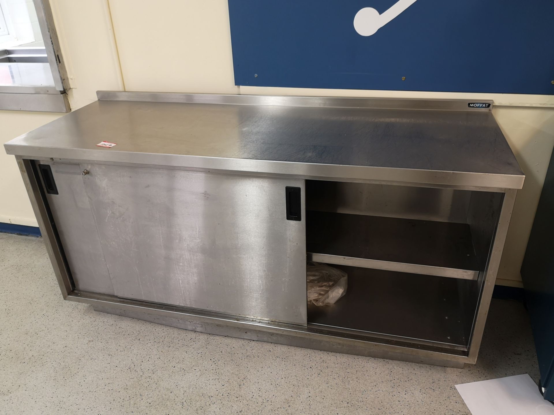 6ft moffat catering prep counter with under stroage