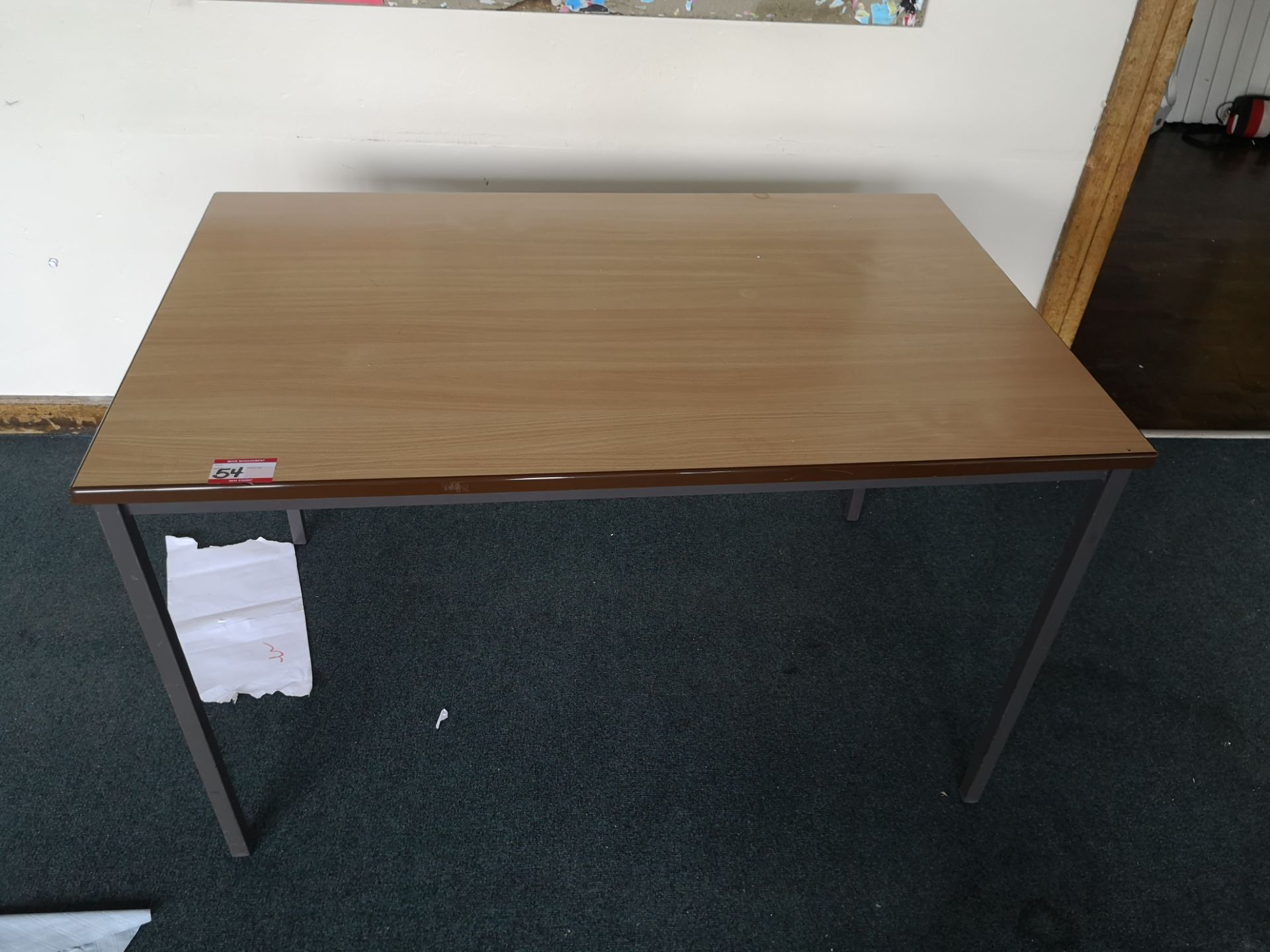 beech top desk 120cm by 75cm