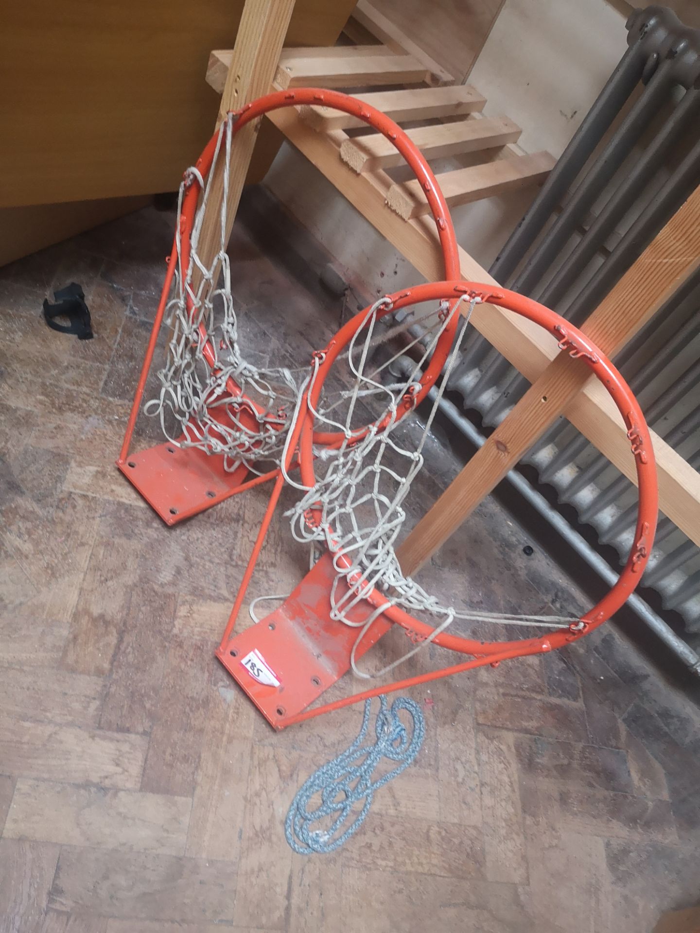 Orange basket ball hoops x2