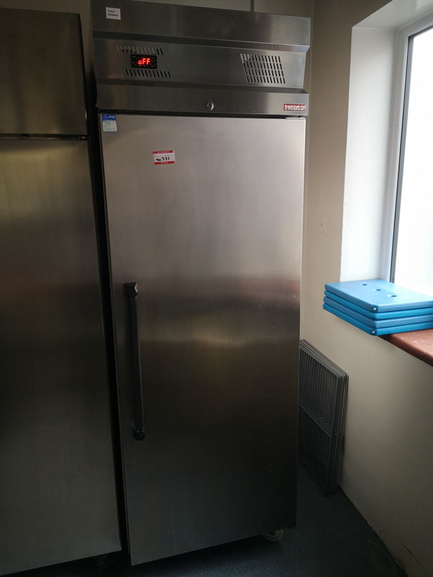 Inomak Commercial single door Freezer Upright cabinet Stainless steel recently refurbished