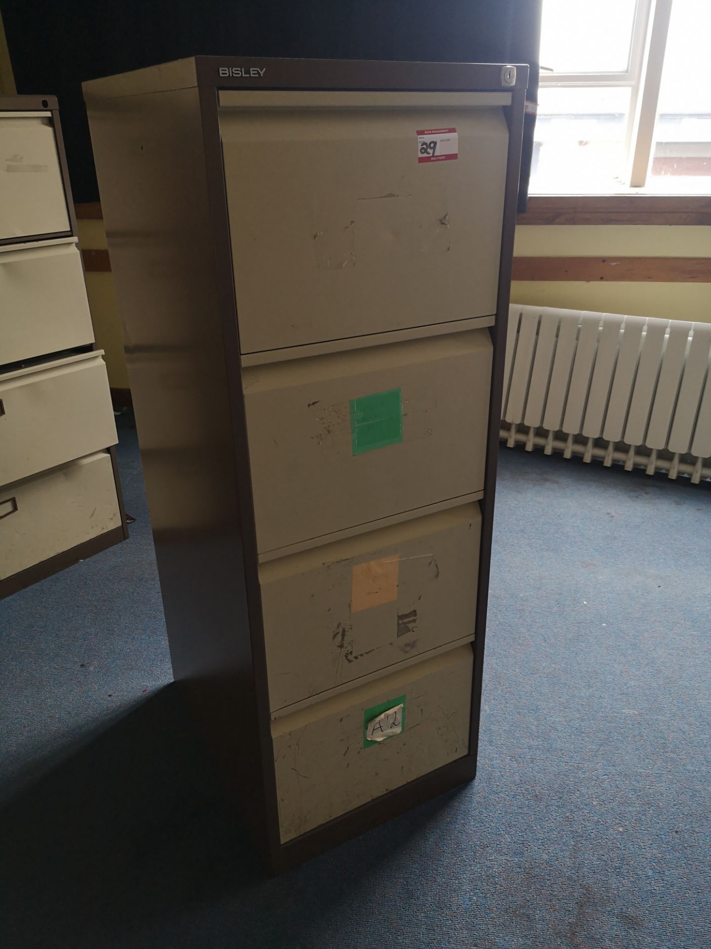 Bisley 4 drawer file cabinet (no Key)