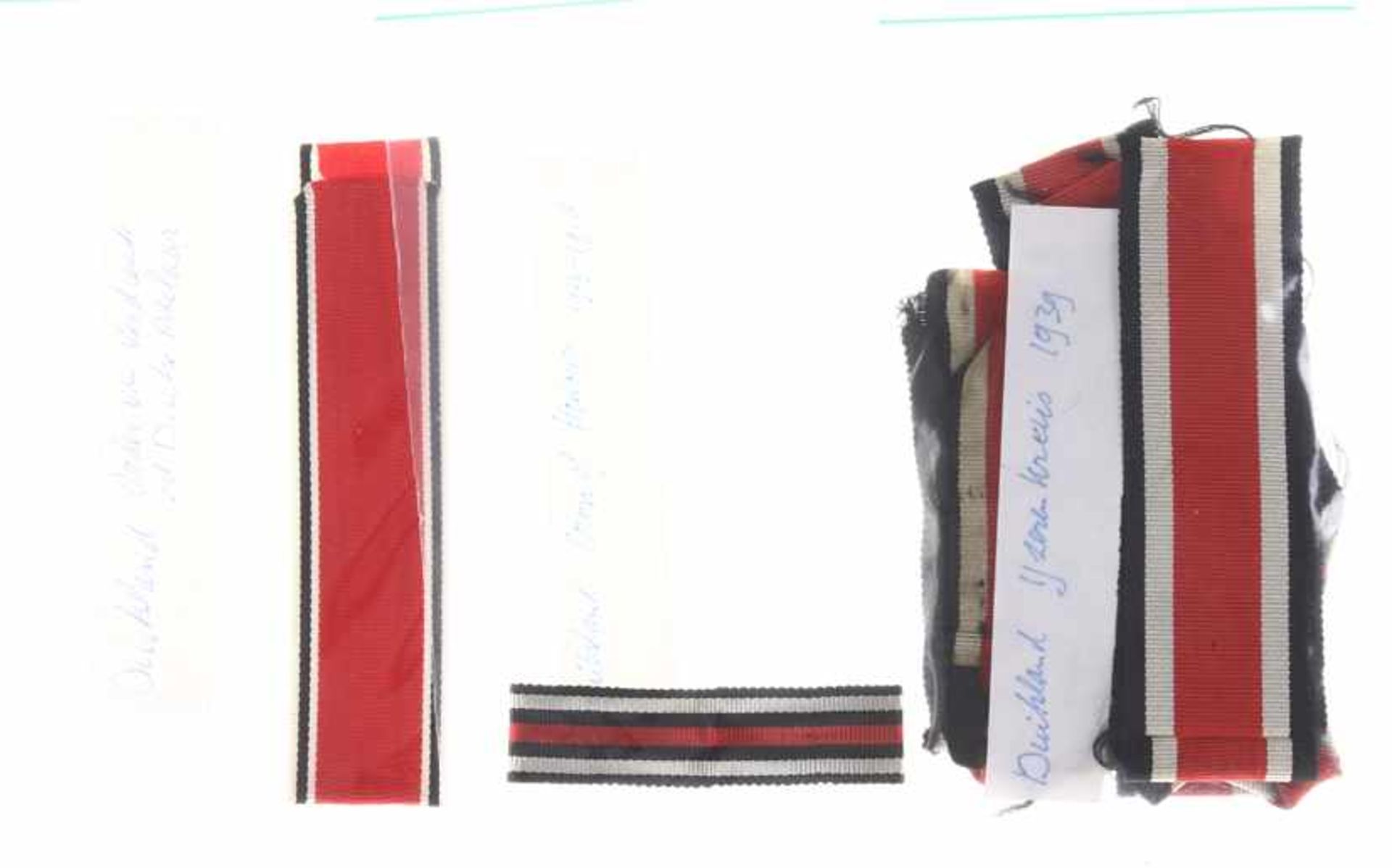 Duitsland / Germany - WWI-WWII, small lot of ribbons, amongst which EK2 and Deutscher Adler