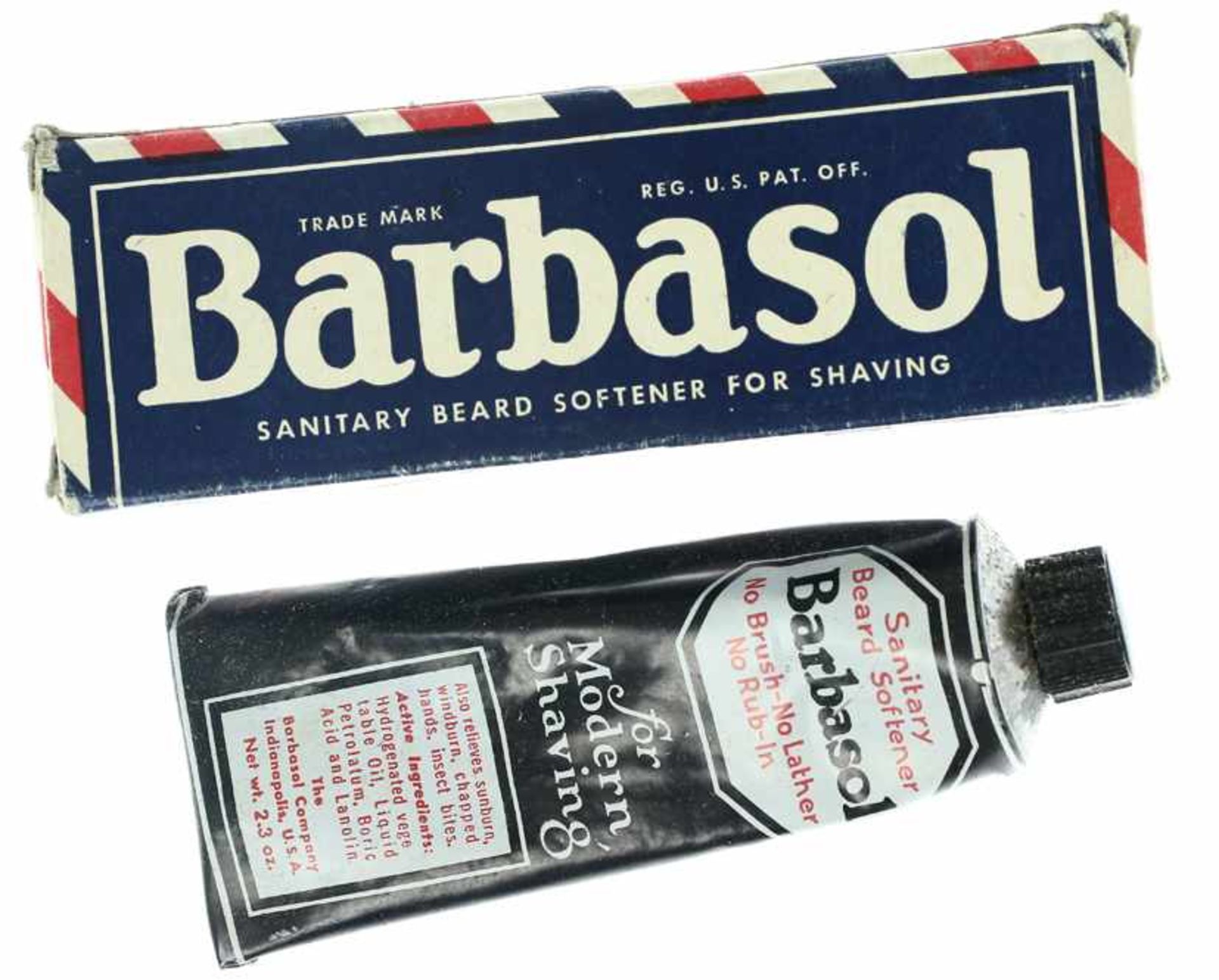 USA - Barbasol Sanitary beard softener for shaving, in original box