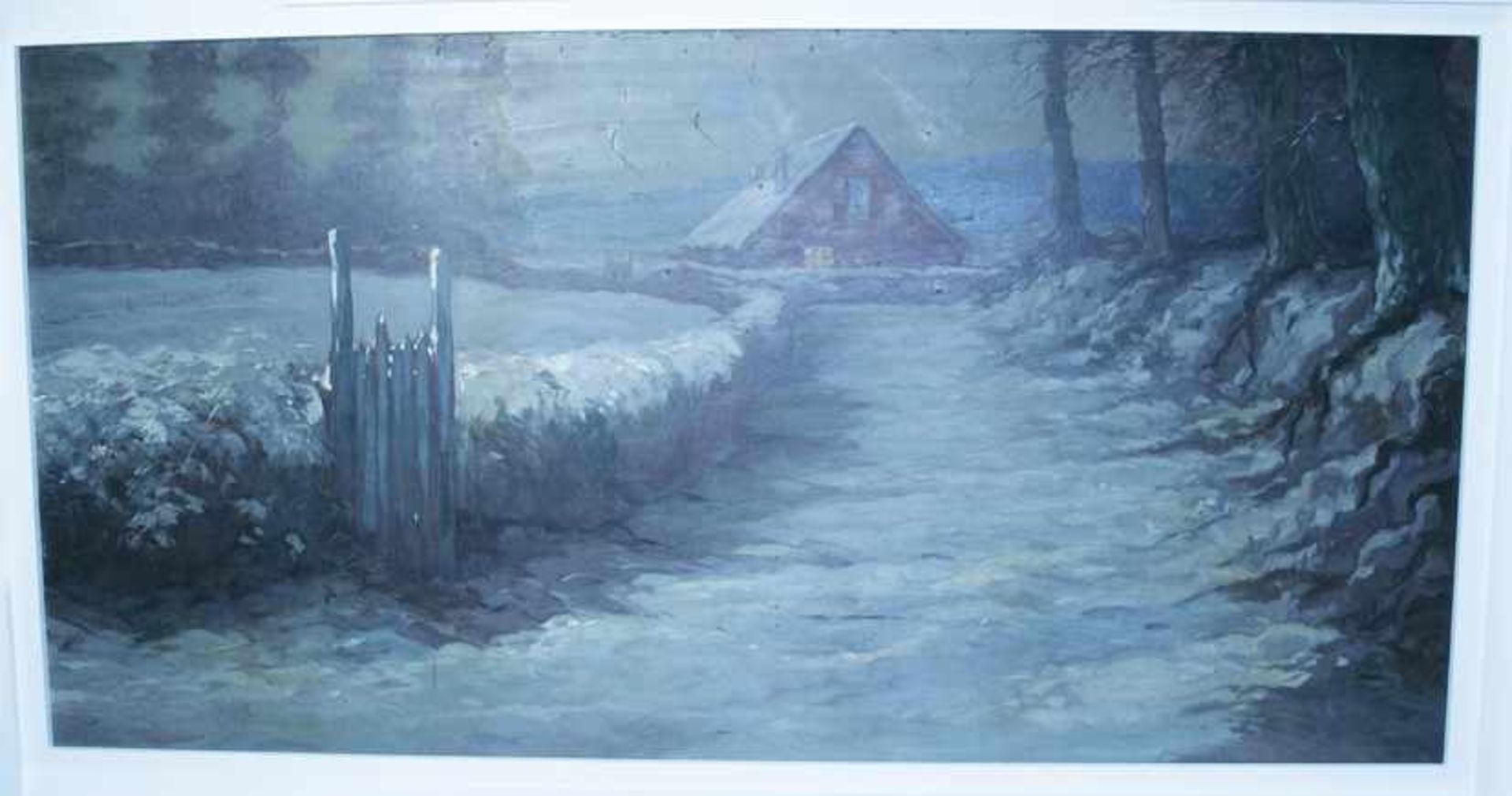Charles Bisschops (1901-1978), winters landschap, olieverf op board, niet gesigneerd, herkomst: