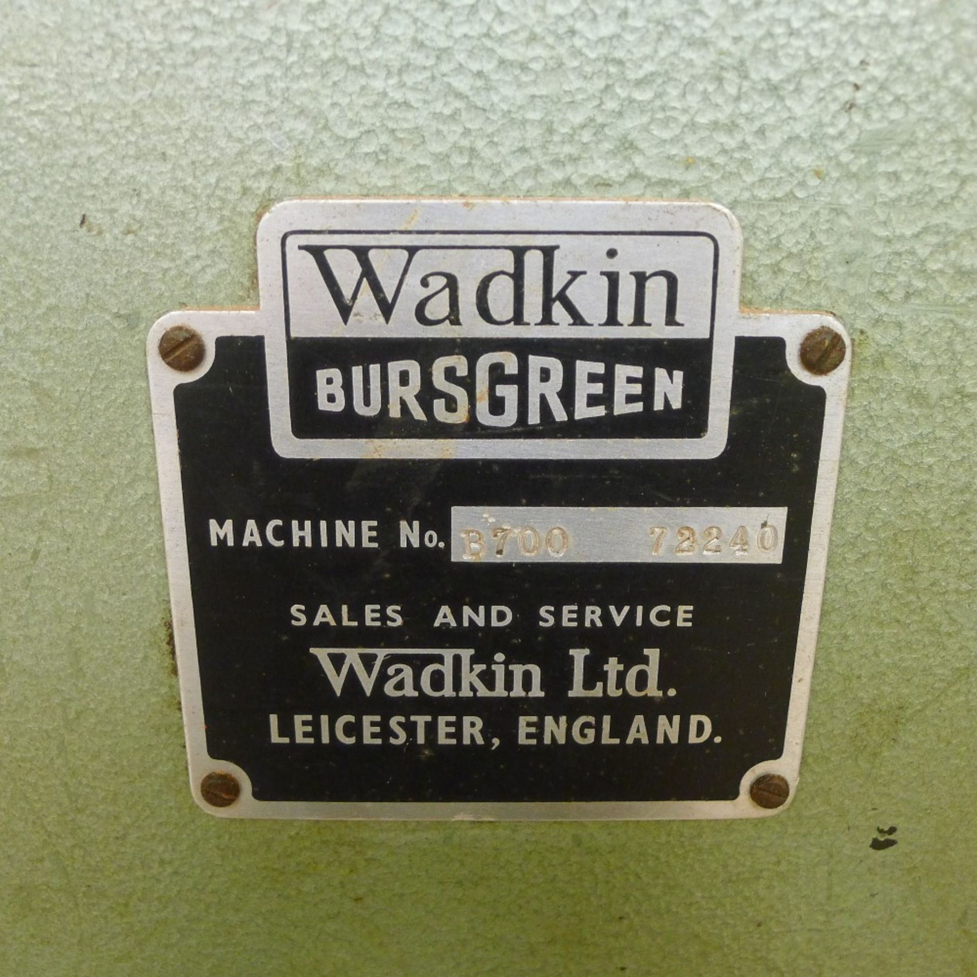 1 Wadkin Bursgreen band saw type B700 no. 72240, 3ph with 1 blade (fitted) and 5 other spare - Image 2 of 6