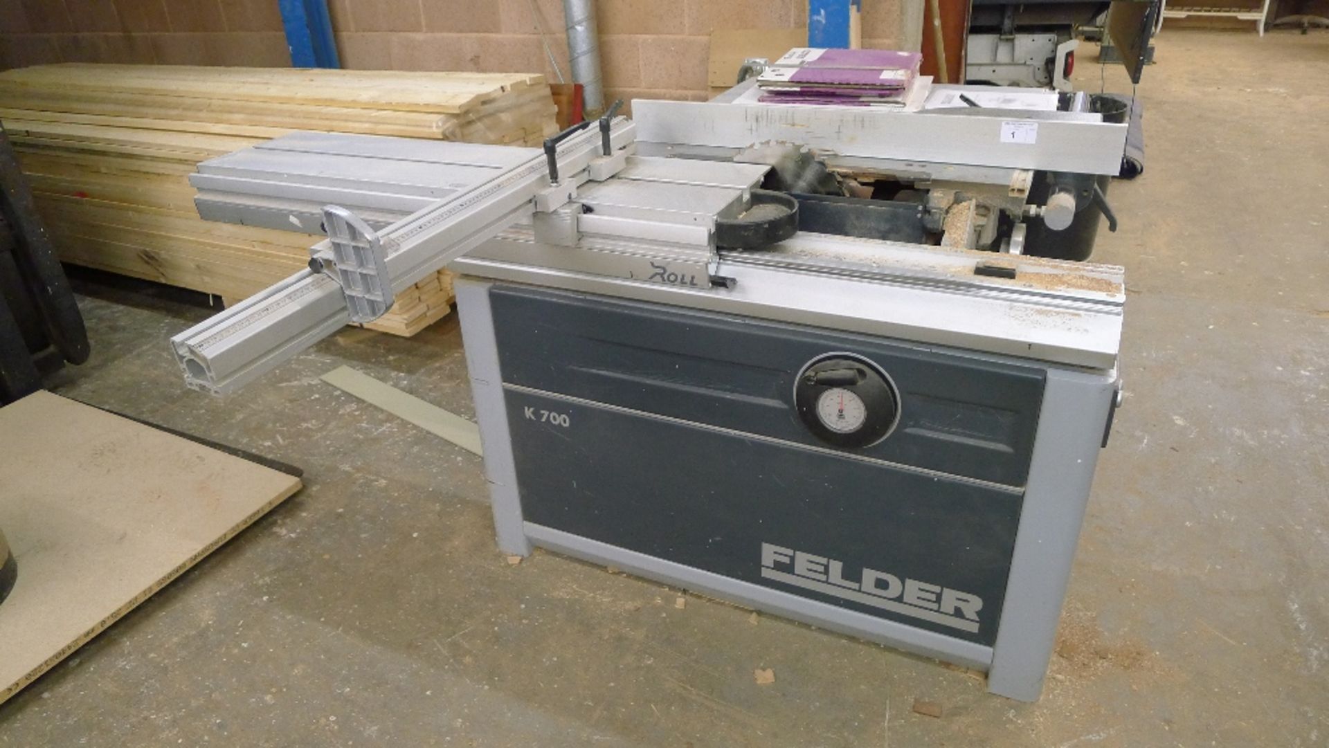 1 sliding panel table saw by Felder type K-700, YOM 2015, 3ph with 1 blade fitted, supplied with 9 - Image 10 of 10
