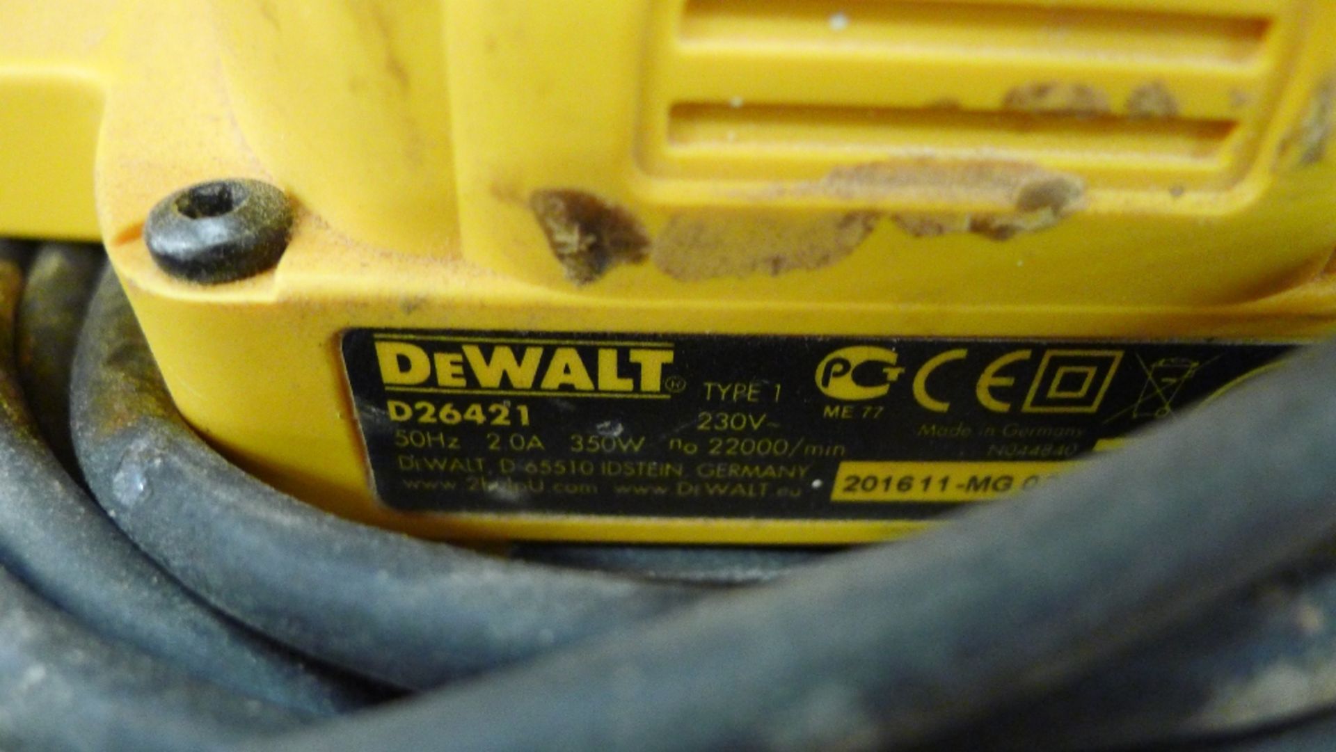 1 Dewalt D26421 sander, 240v and 1 Silverline biscuit jointer, 240v - Image 2 of 3