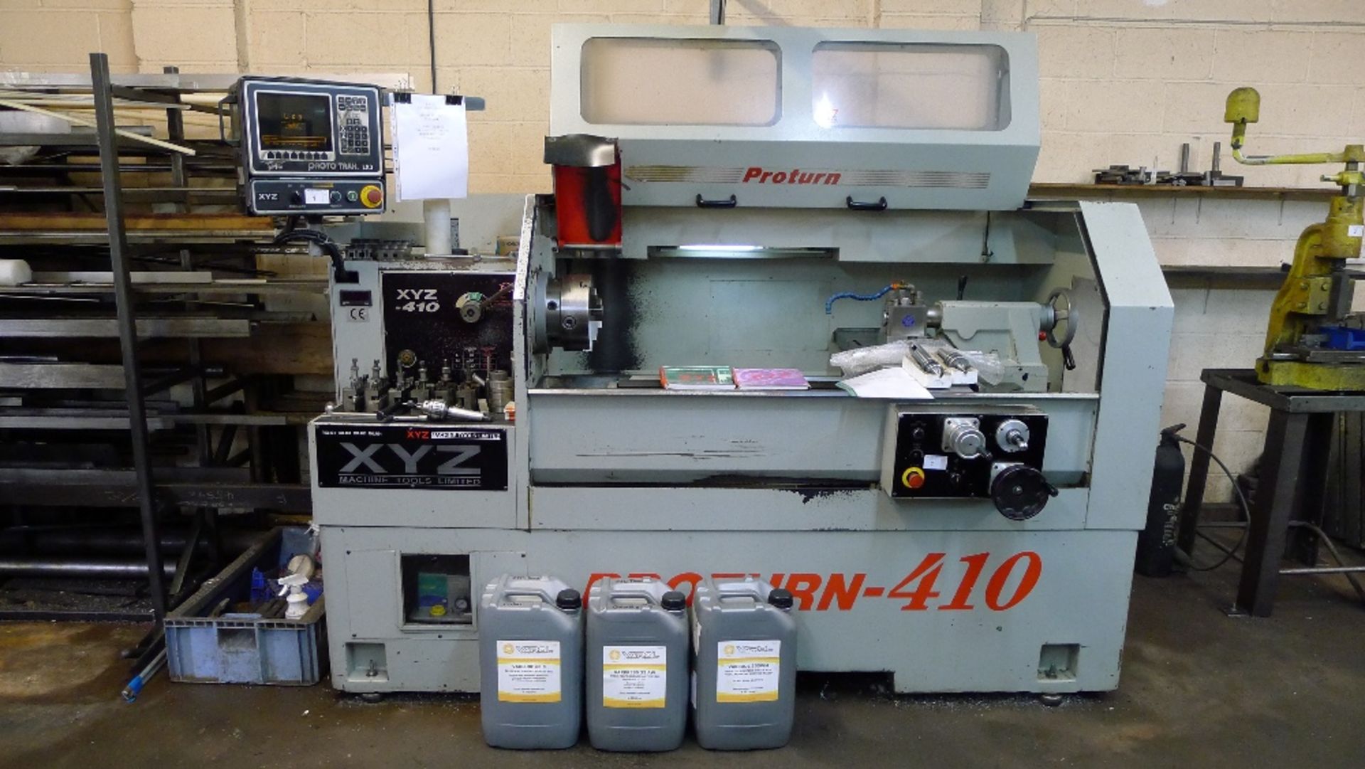 1 XYZ Proturn 410 CNC centre lathe, serial no. 450, YOM 1999, 3ph, overall bed length 1.75m with a