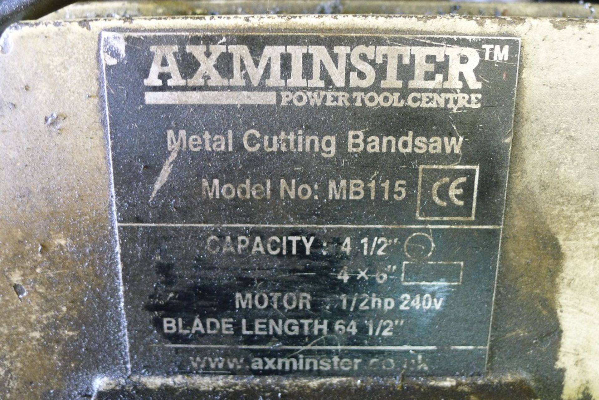 1 metal cutting bandsaw by Axminster type MB115, 240v - Image 3 of 3