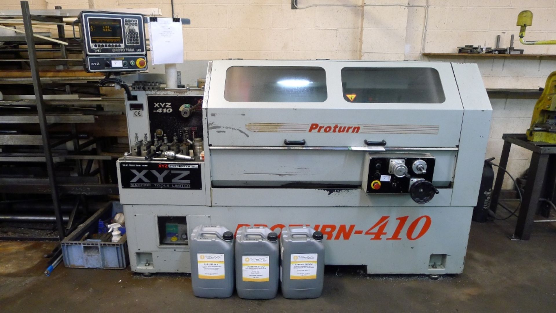 1 XYZ Proturn 410 CNC centre lathe, serial no. 450, YOM 1999, 3ph, overall bed length 1.75m with a - Image 2 of 11