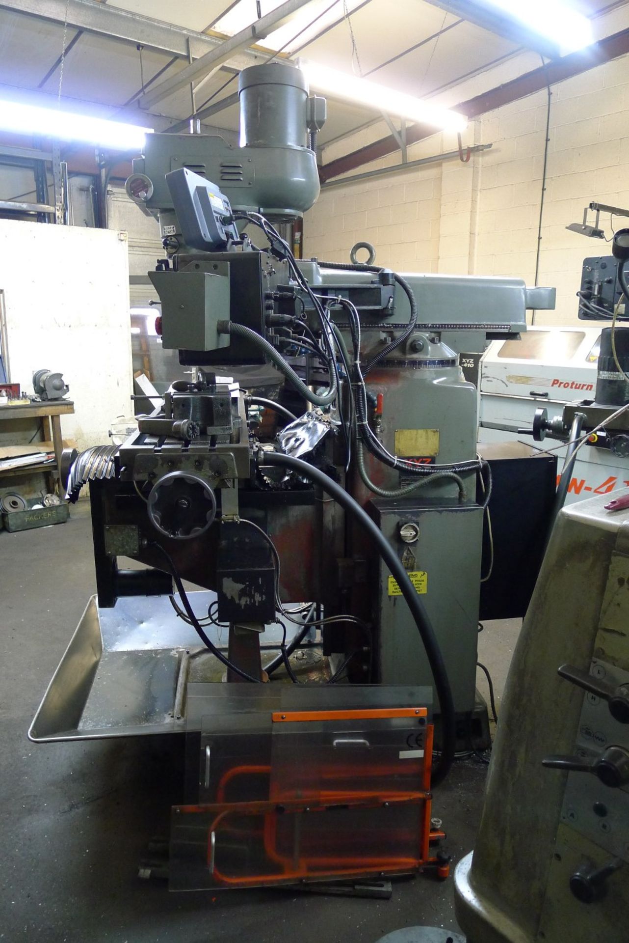 1 milling machine by XYZ model KRV 3000, serial no. 7392, YOM 1995, 3ph, table size 1.37cm x 30cm, - Image 2 of 11