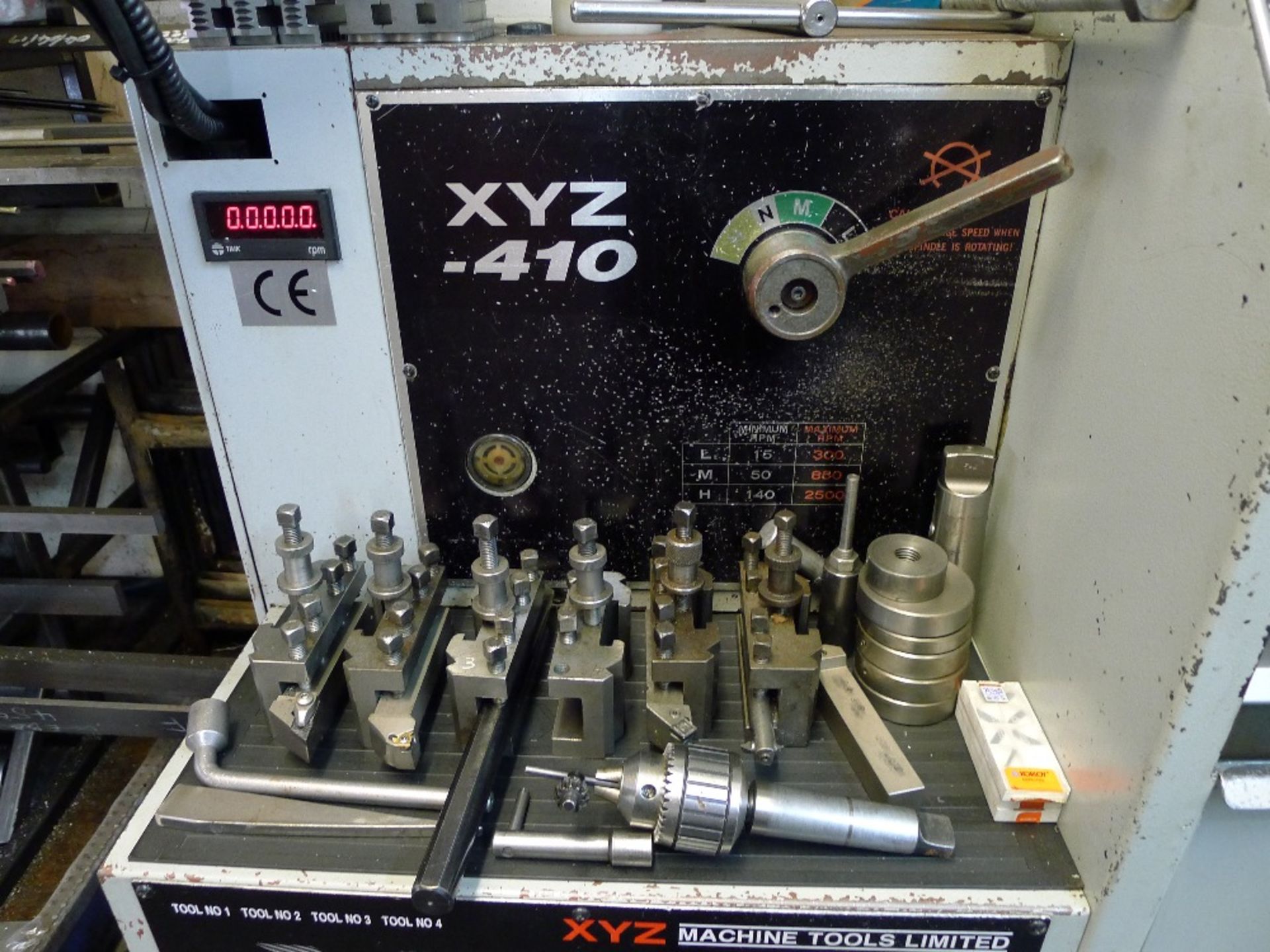 1 XYZ Proturn 410 CNC centre lathe, serial no. 450, YOM 1999, 3ph, overall bed length 1.75m with a - Image 6 of 11