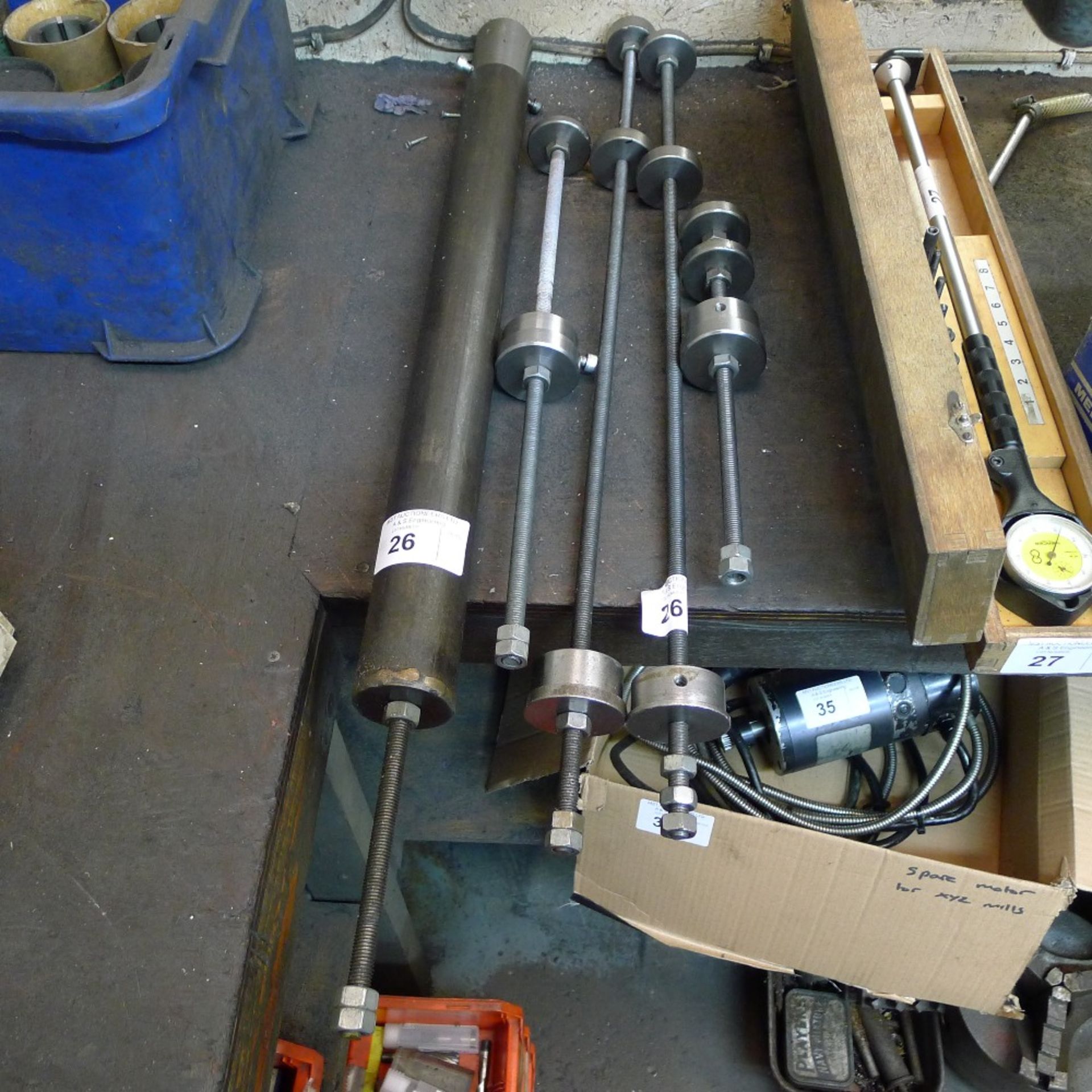 5 adjustable stops for a Colchester Triumph 2000 lathe