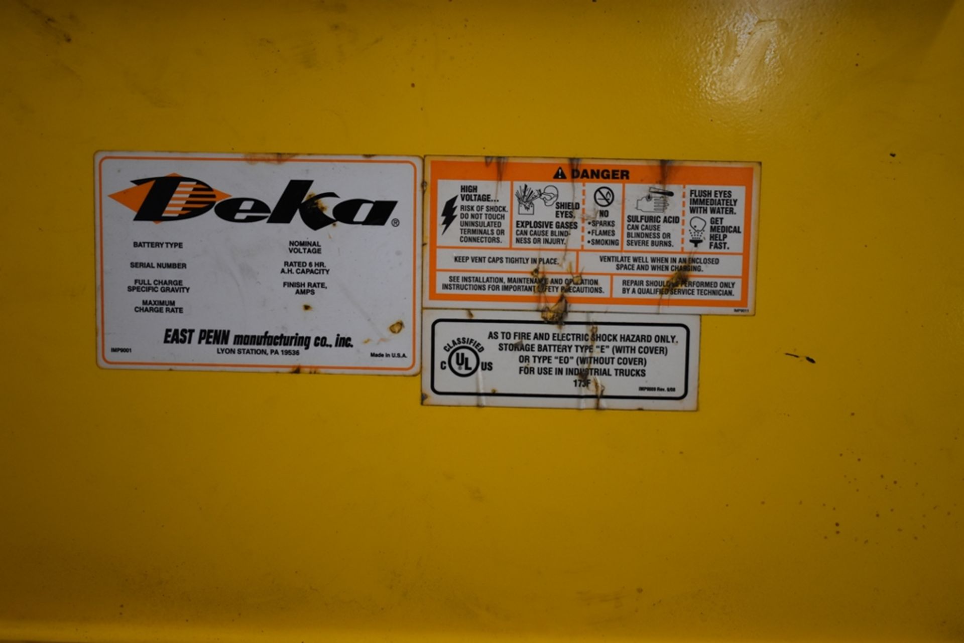 Ametek Prestolite Power Forklift Battery Charger, Model Mate-80 and Battery Brand Deka for 24 volts - Image 17 of 22