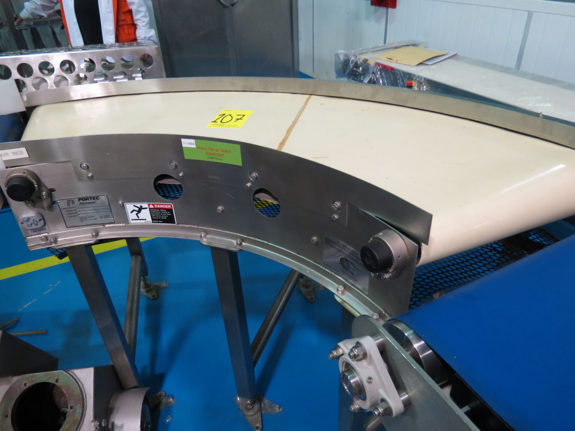 2008 Curved Conveyor Belt with a Portec Sigma gearmotor, 1.20 long m2008 - Image 2 of 13