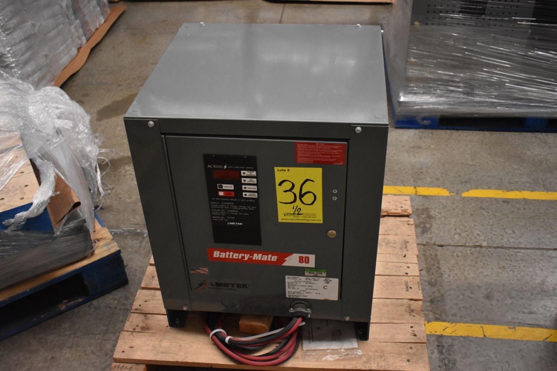 Ametek Prestolite Power Forklift Battery Charger, Model Mate-80 and Battery Brand Deka for 24 volts - Image 8 of 16